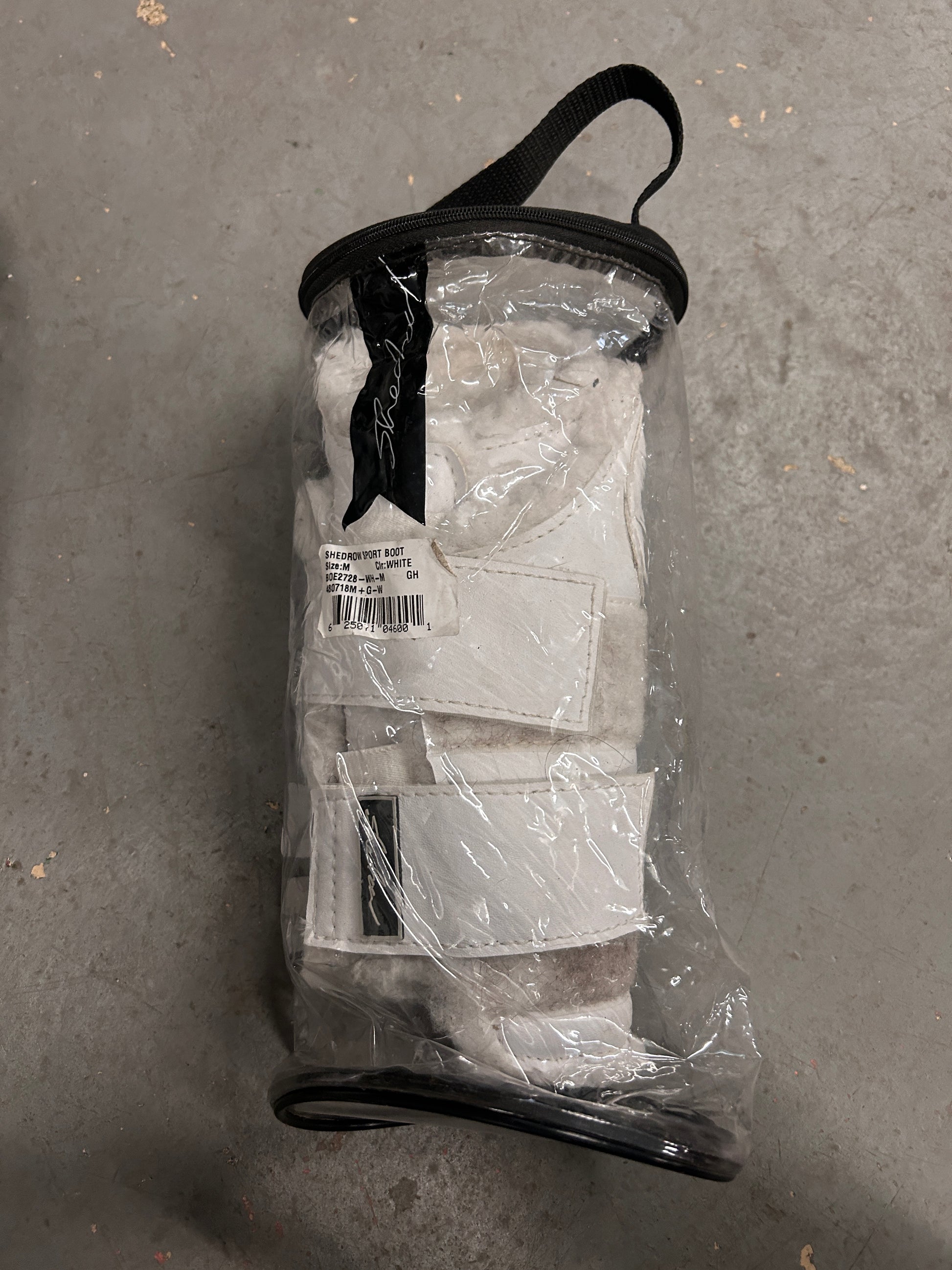 Shedrow Sport Boots White Medium-Horse Boots-Consignment-Evolution Equestrian Co.