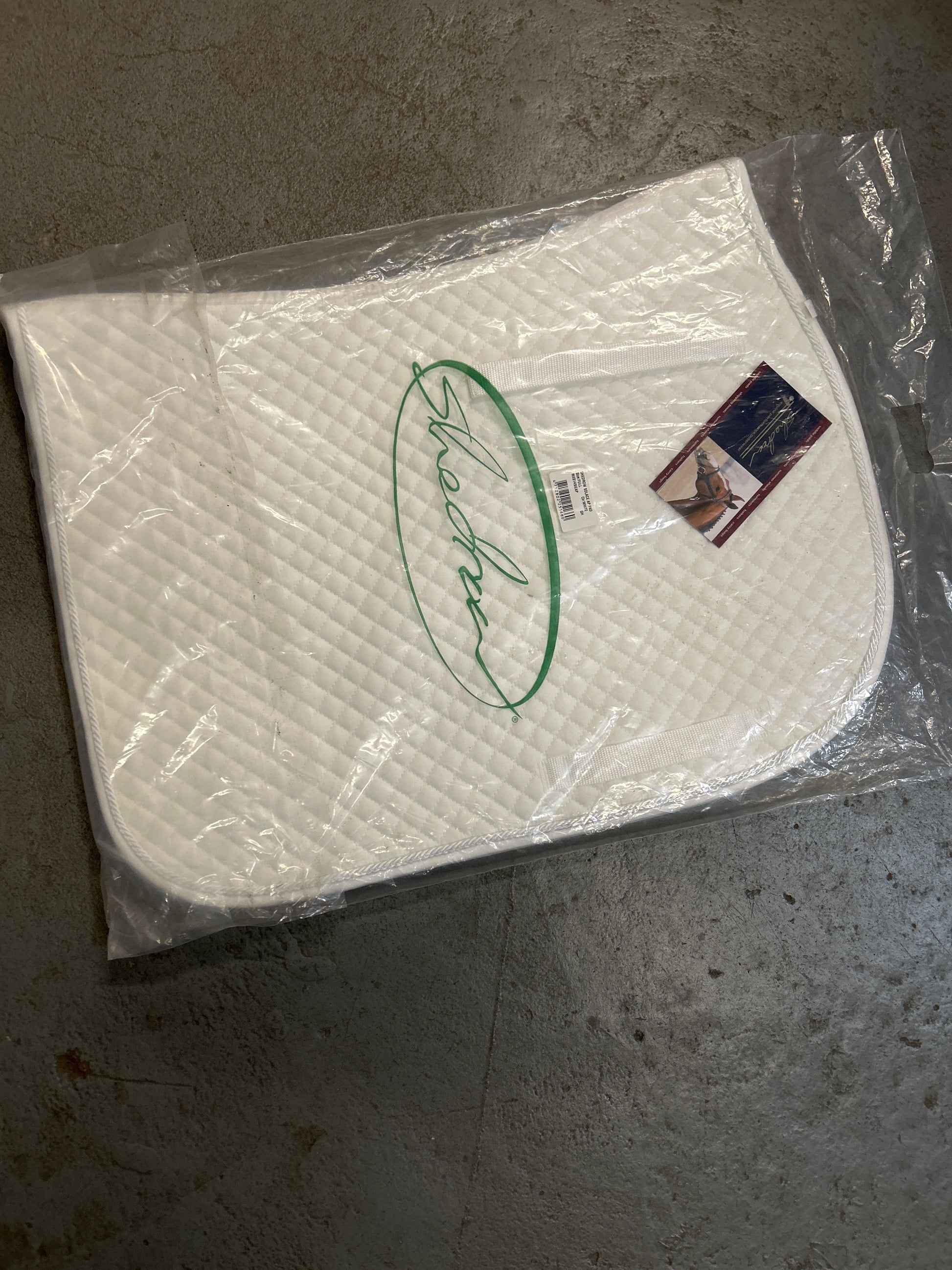 Shedrow White Solace Saddle Pad-English Saddle Pad-Consignment-Evolution Equestrian Co.