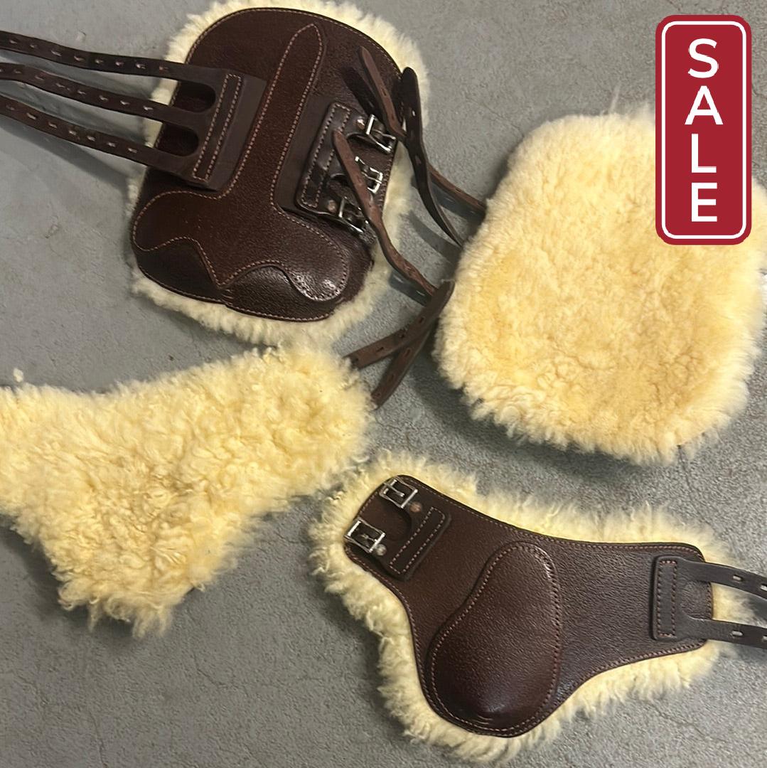 Sheepskin Leather Tendon Boots and Hinds-Horse Boots-Consignment-Evolution Equestrian Co.