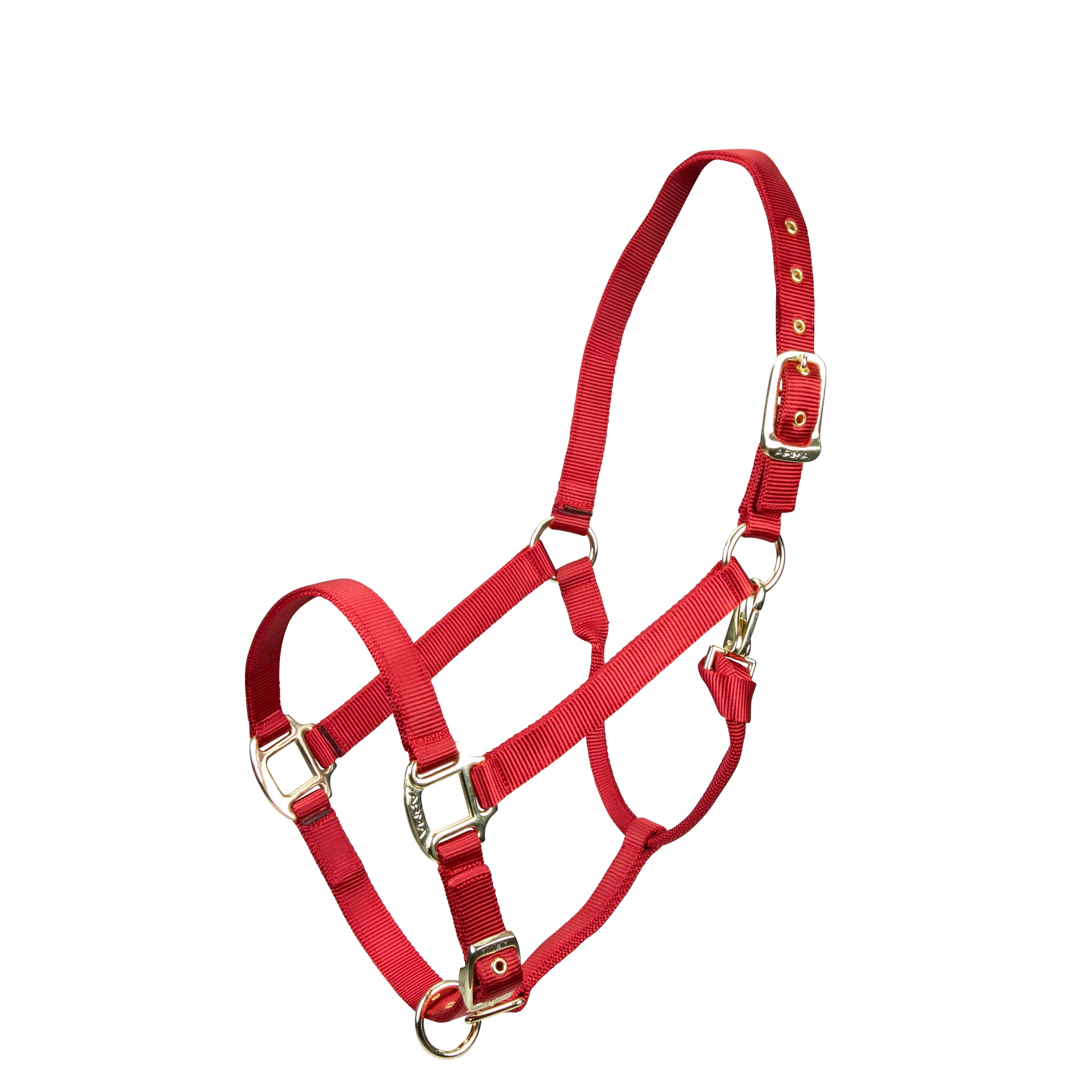 Shires ARMA Adjustable Nylon Halter-Halter-Pegasus-Pony-Red-Evolution Equestrian Co.
