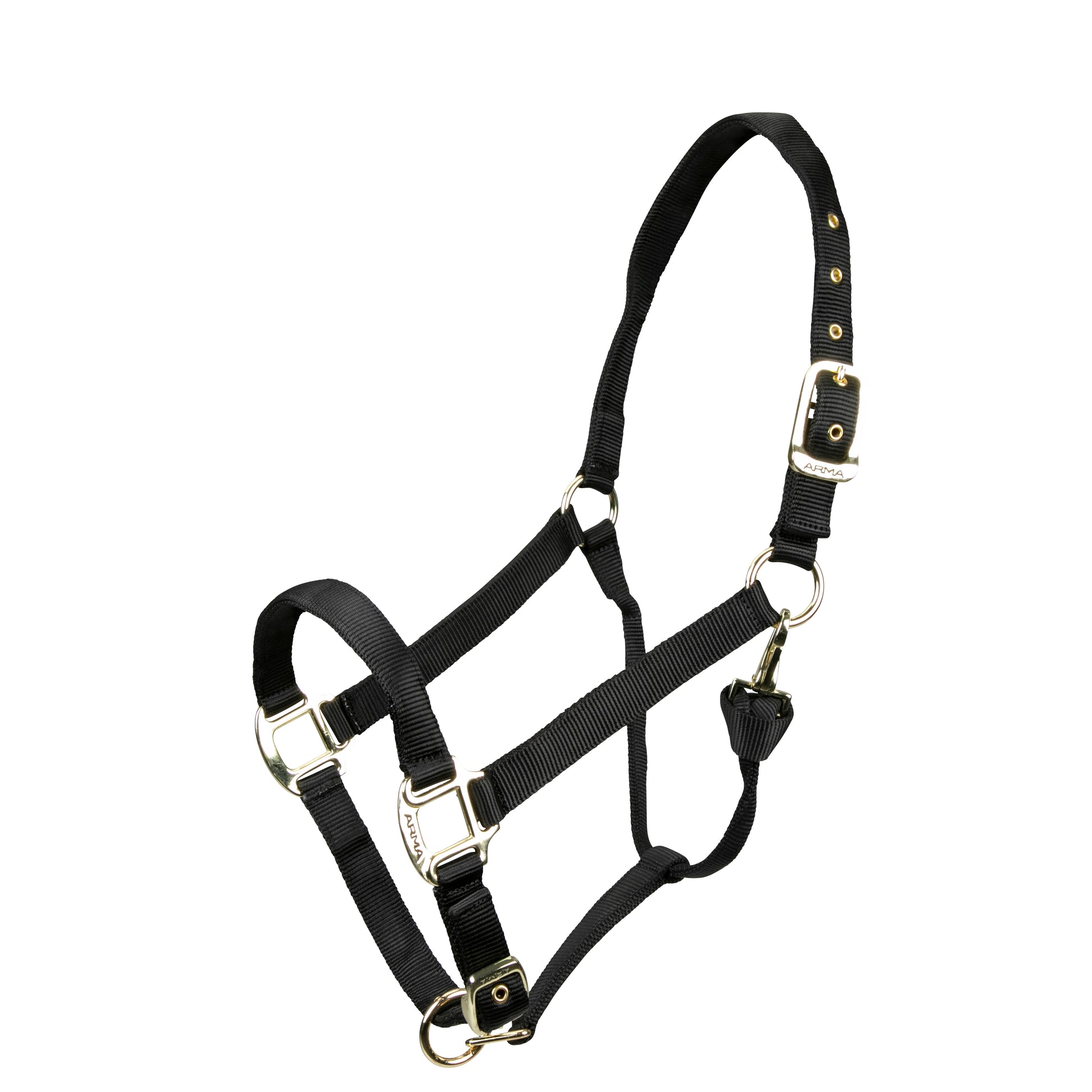 Shires ARMA Adjustable Nylon Halter-Halter-Pegasus-Pony-Black-Evolution Equestrian Co.