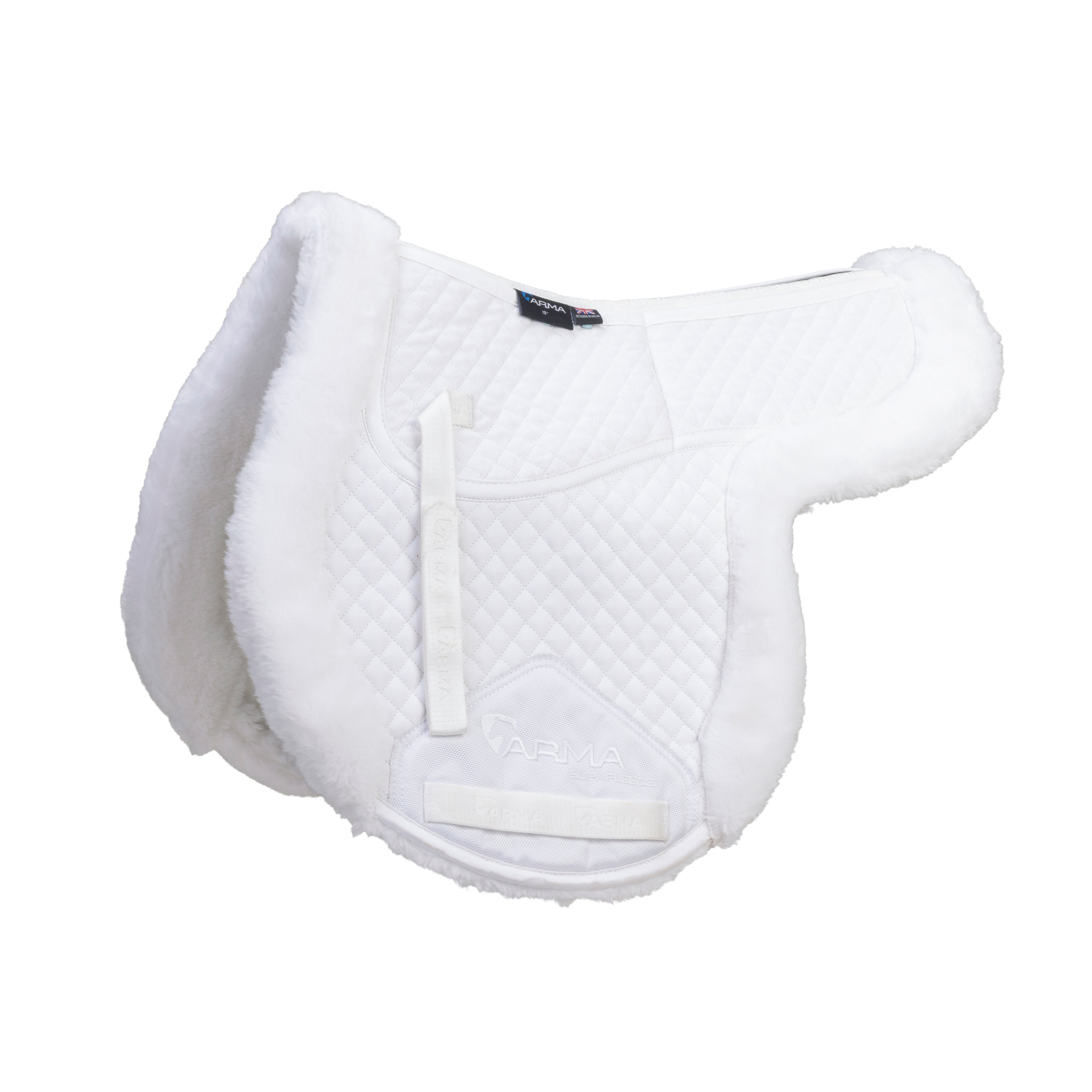 Shires ARMA SupaFleece Rimmed Shaped Pad with Corrective Shims-English Saddle Pad-Pegasus-Small-Evolution Equestrian Co.