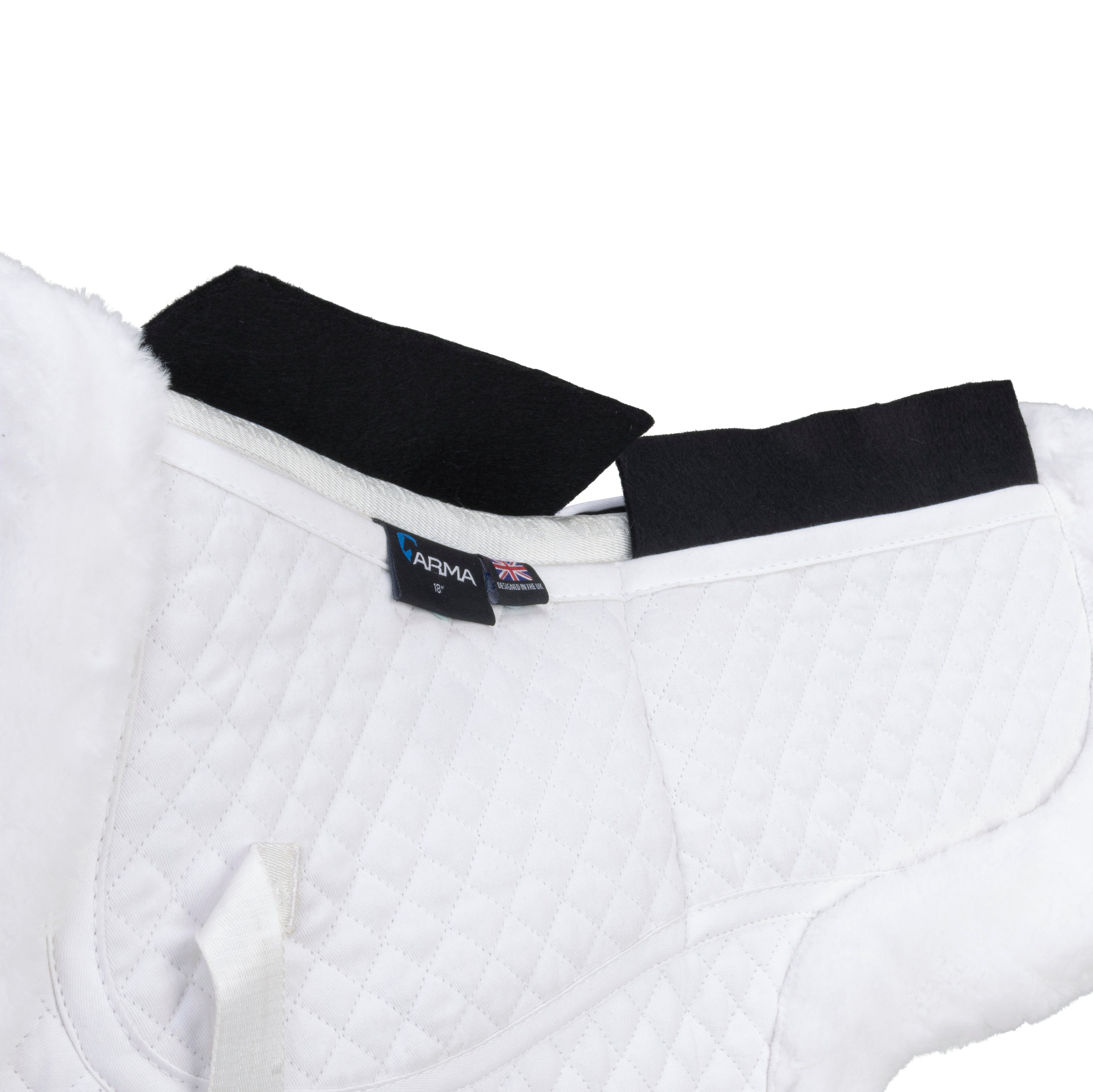 Shires ARMA SupaFleece Rimmed Shaped Pad with Corrective Shims-English Saddle Pad-Pegasus-Small-Evolution Equestrian Co.