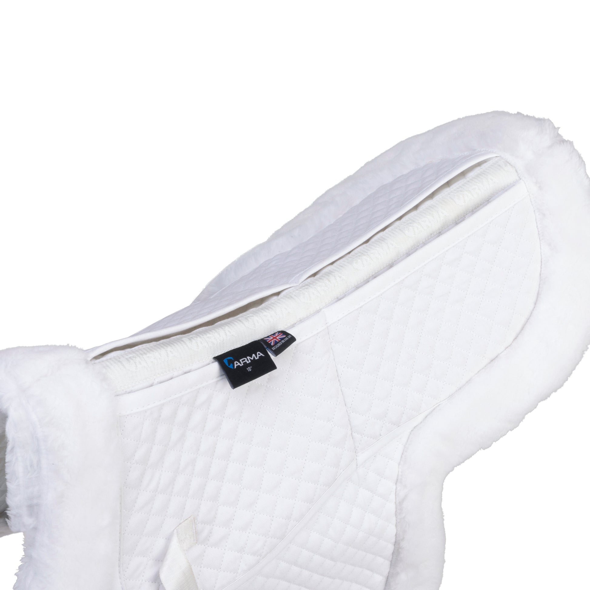 Shires ARMA SupaFleece Rimmed Shaped Pad with Corrective Shims-English Saddle Pad-Pegasus-Small-Evolution Equestrian Co.