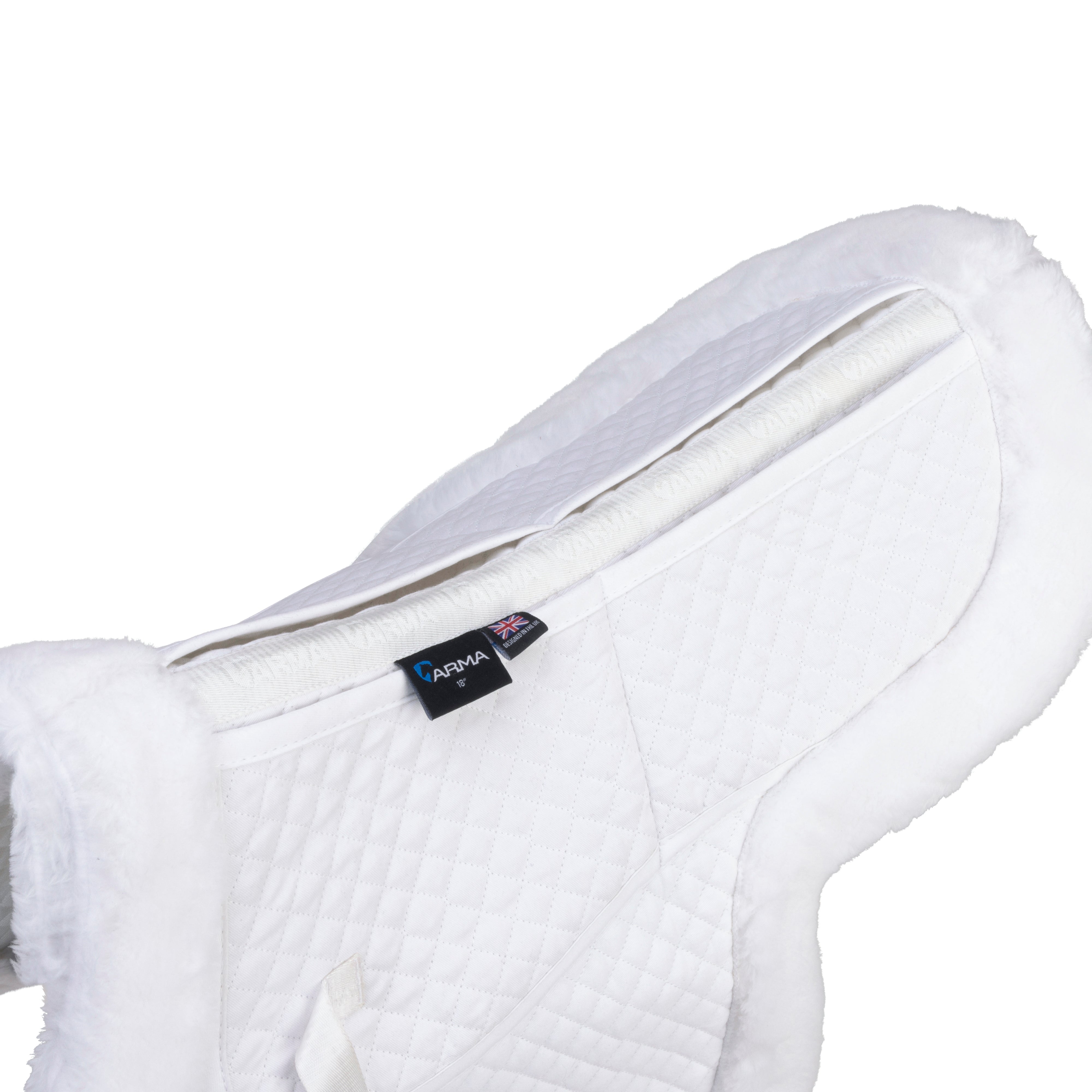 Shires ARMA SupaFleece Rimmed Shaped Pad with Corrective Shims-English Saddle Pad-Pegasus-Small-Evolution Equestrian Co.