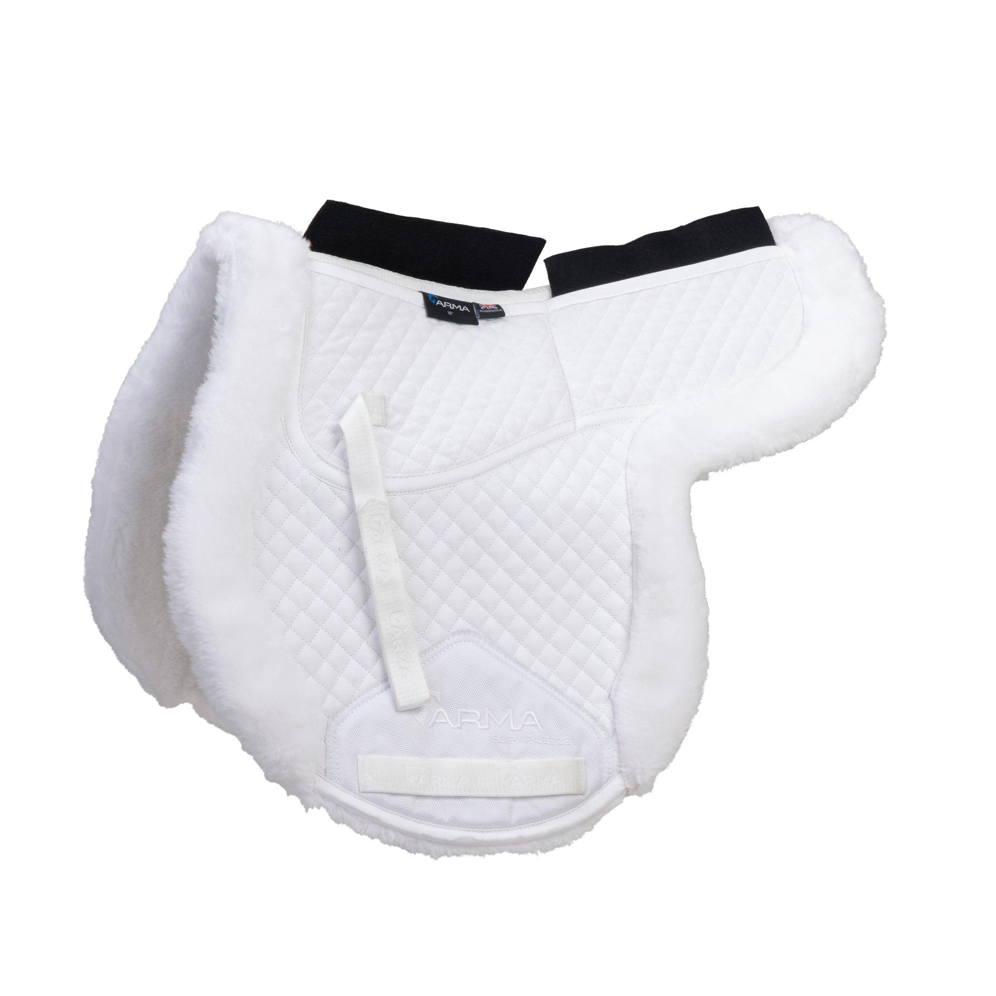 Shires ARMA SupaFleece Rimmed Shaped Pad with Corrective Shims-English Saddle Pad-Pegasus-Small-Evolution Equestrian Co.