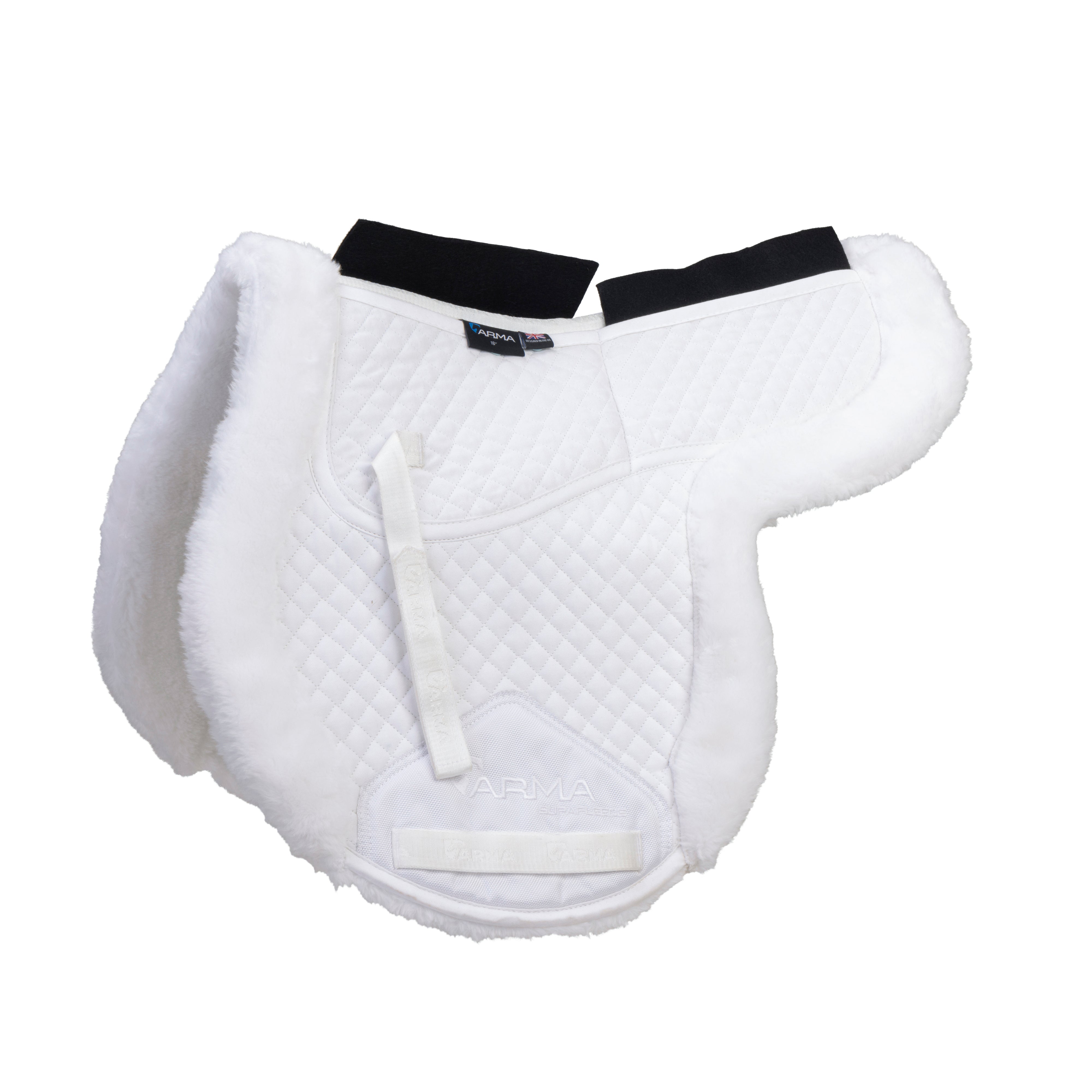 Shires ARMA SupaFleece Rimmed Shaped Pad with Corrective Shims-English Saddle Pad-Pegasus-Small-Evolution Equestrian Co.