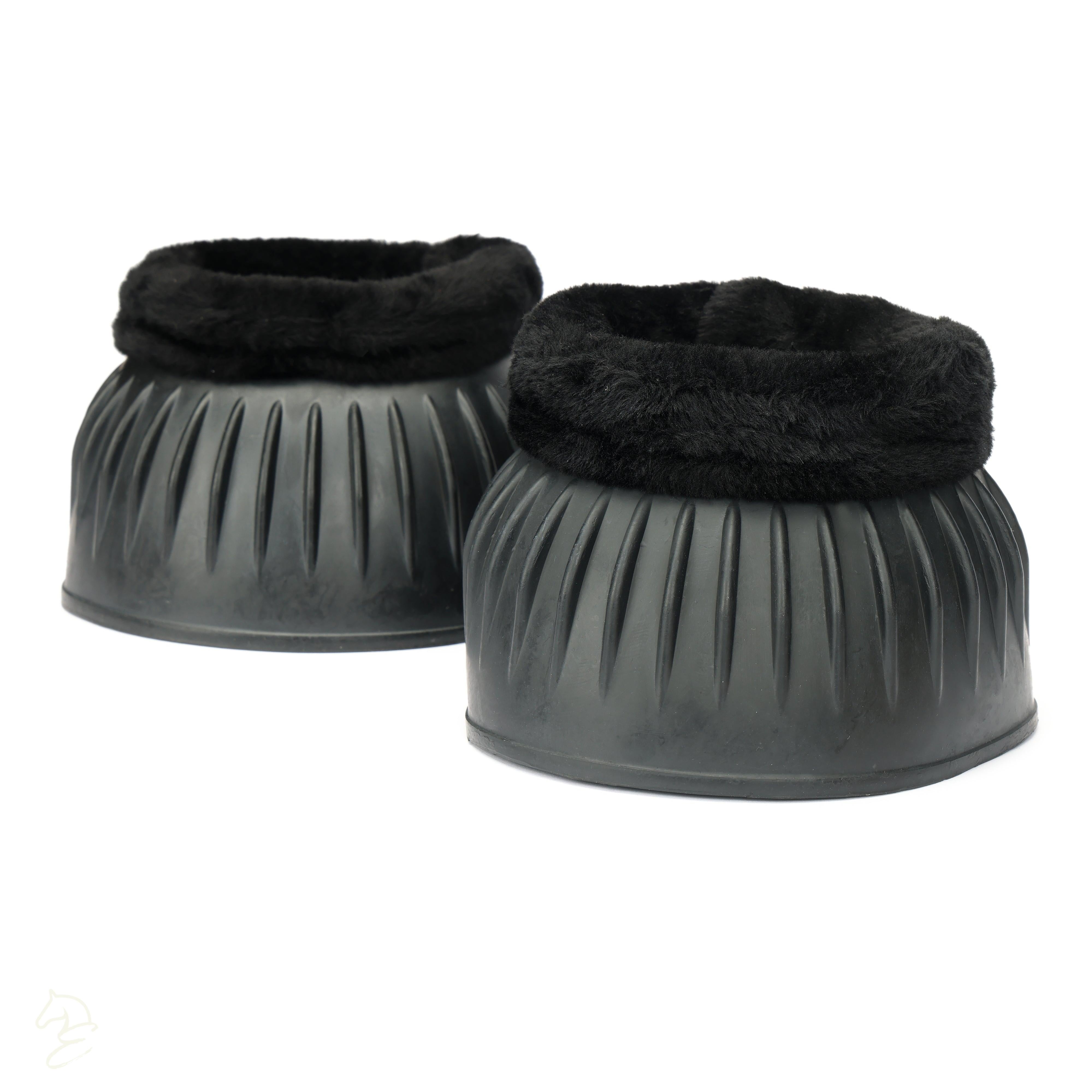 Shires Arma Black Fleece Lined Rubber Bell Boots-Bell Boots-Pegasus-Pony-Evolution Equestrian Co.
