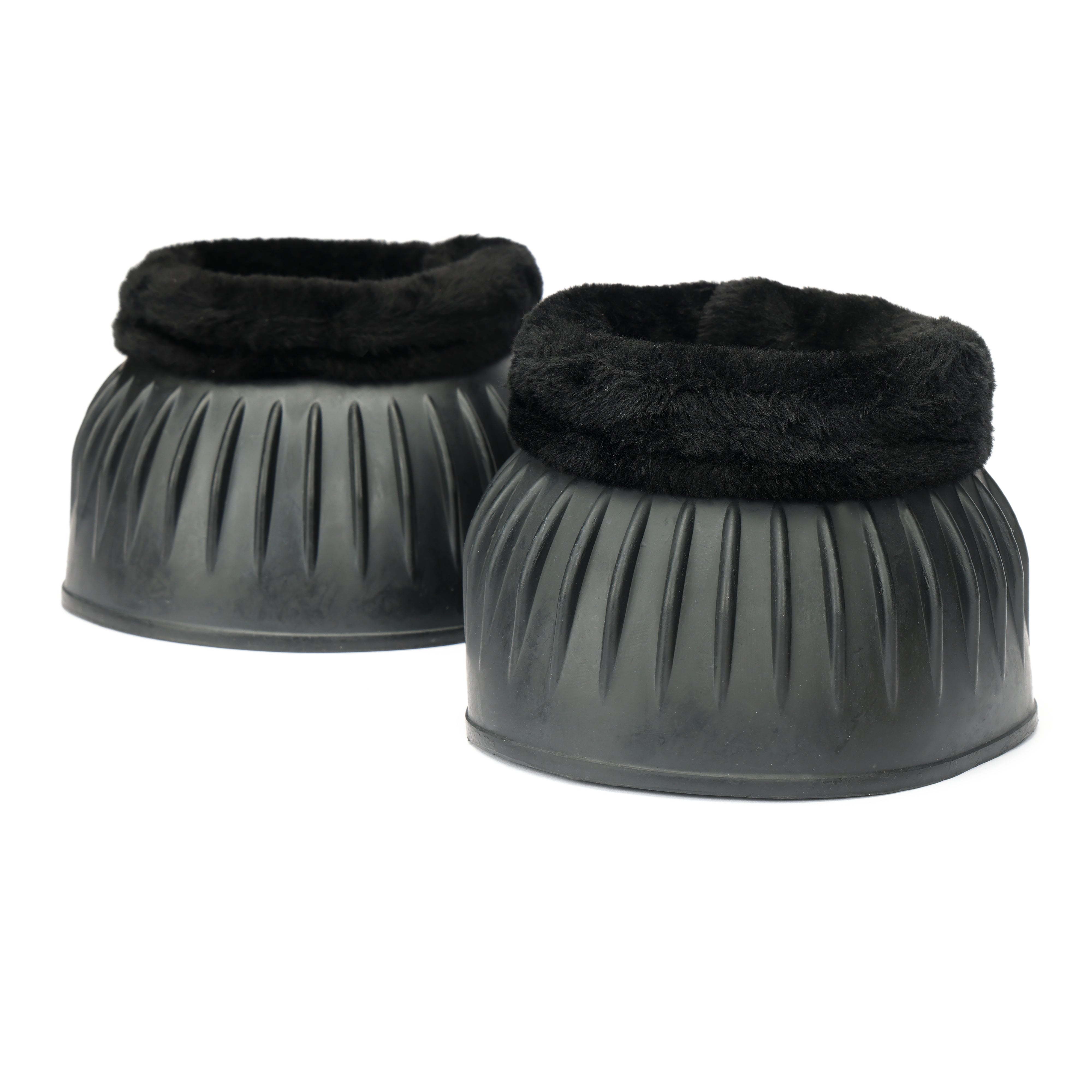 Shires Arma Black Fleece Lined Rubber Bell Boots-Bell Boots-Pegasus-Pony-Evolution Equestrian Co.