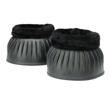 Load image into Gallery viewer, Shires Arma Black Fleece Lined Rubber Bell Boots-Bell Boots-Pegasus-Pony-Evolution Equestrian Co.
