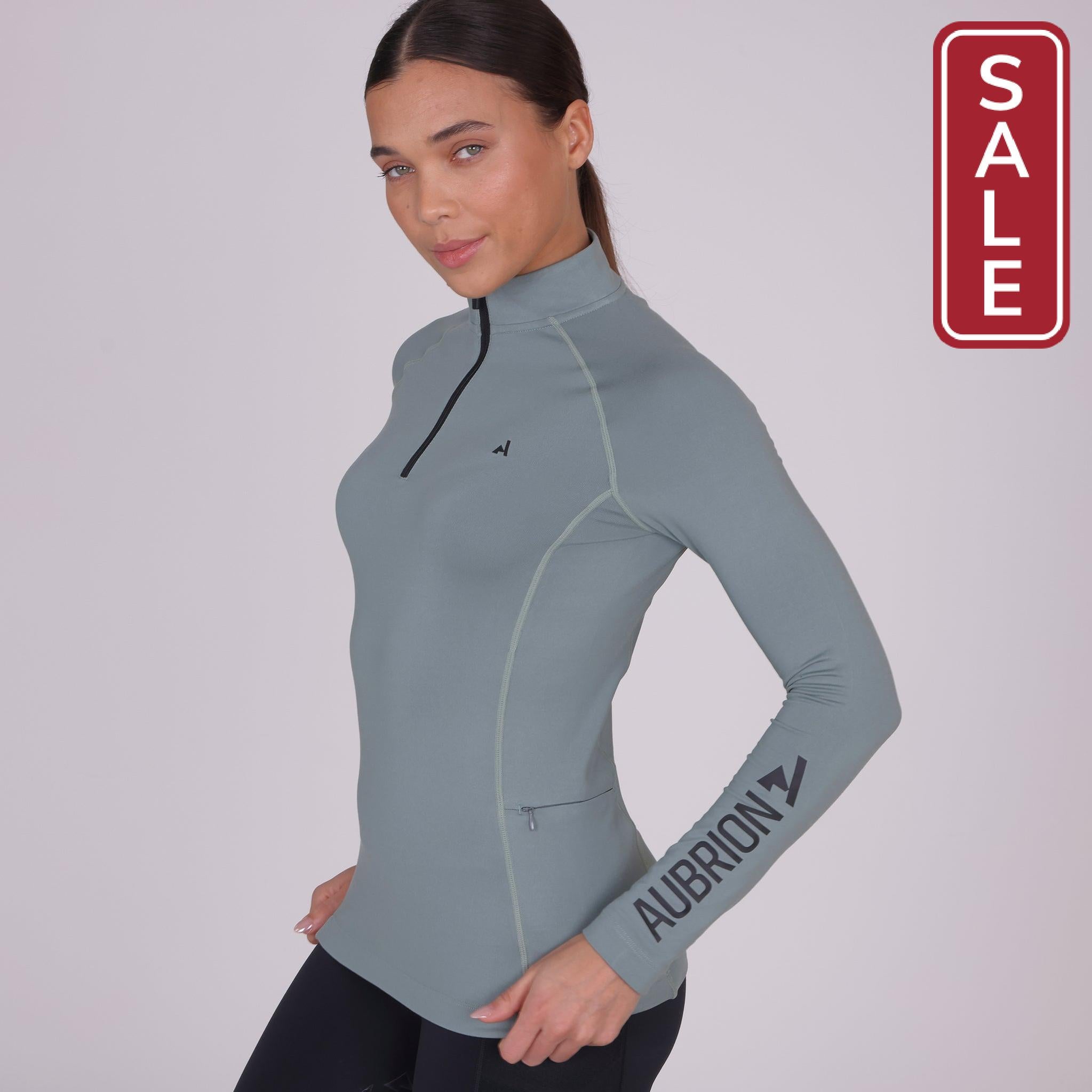 Shires Aubrion Child's React Winter Base Layer-Riding Shirts-Pegasus-Sky Blue-7-8 Years Old-Evolution Equestrian Co.
