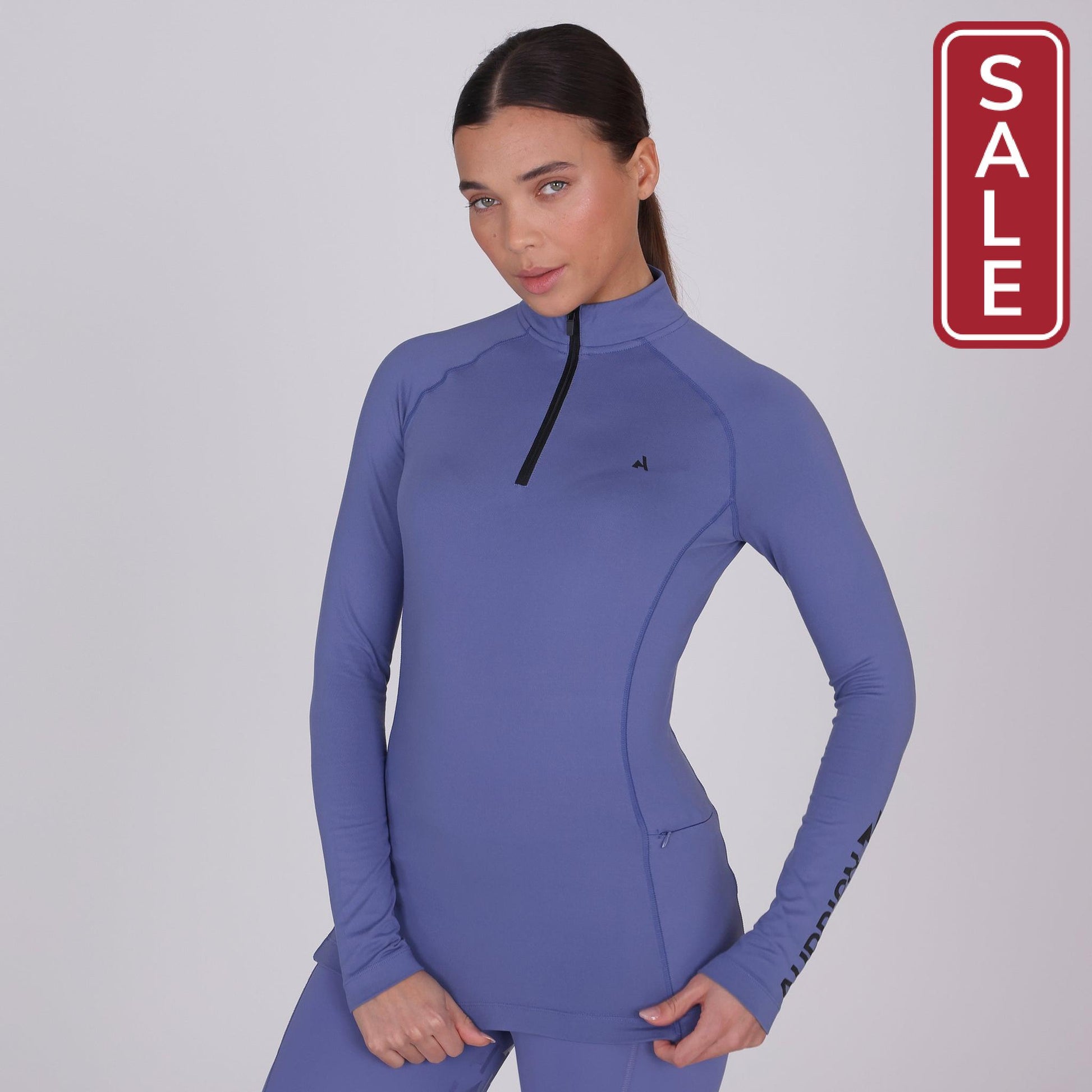 Shires Aubrion Child's React Winter Base Layer-Riding Shirts-Pegasus-Sky Blue-7-8 Years Old-Evolution Equestrian Co.