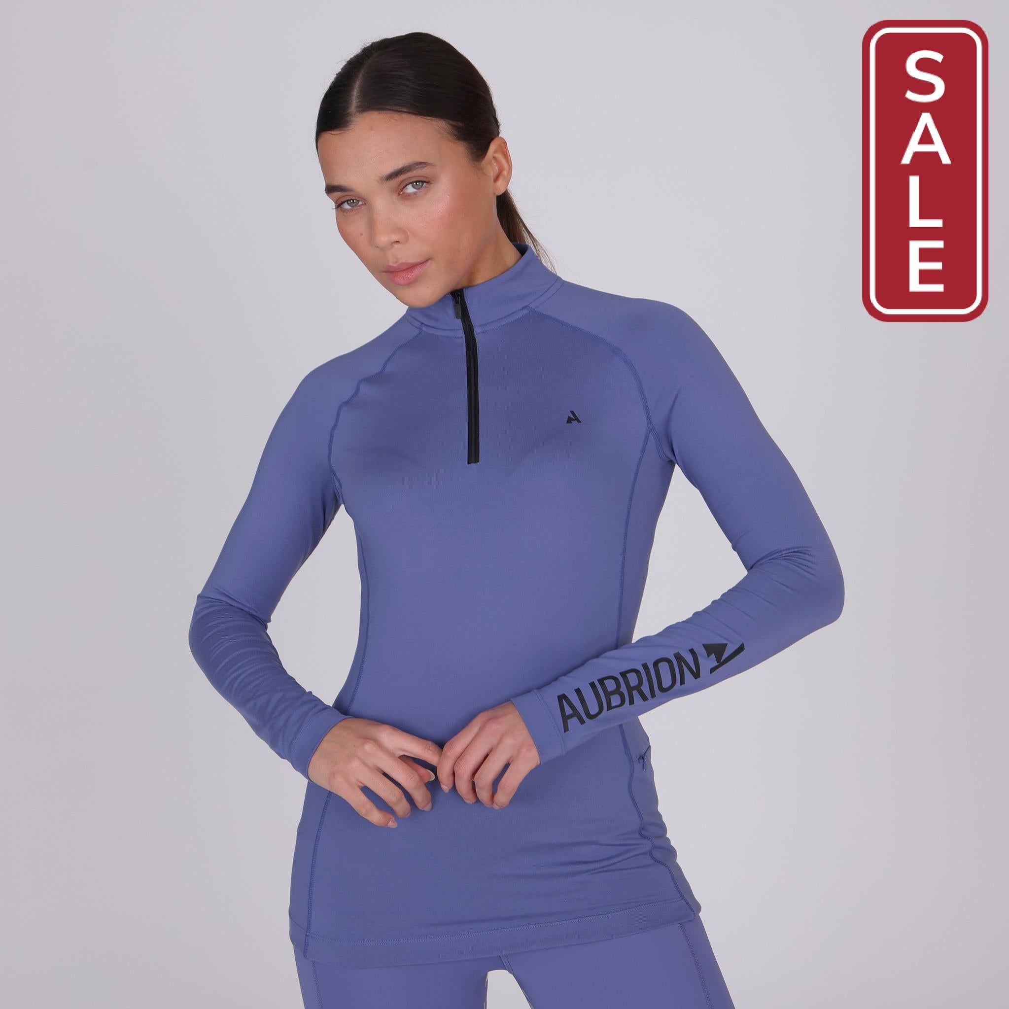 Shires Aubrion Child's React Winter Base Layer-Riding Shirts-Pegasus-Sky Blue-7-8 Years Old-Evolution Equestrian Co.