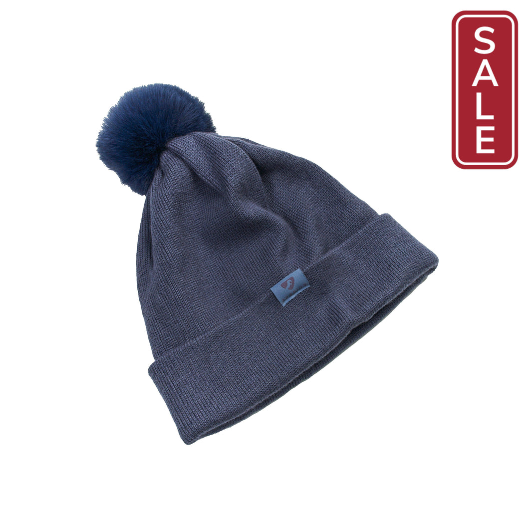 Shires Aubrion Fleece Lined Bobble Hat-Hat-Pegasus-Blue-Evolution Equestrian Co.