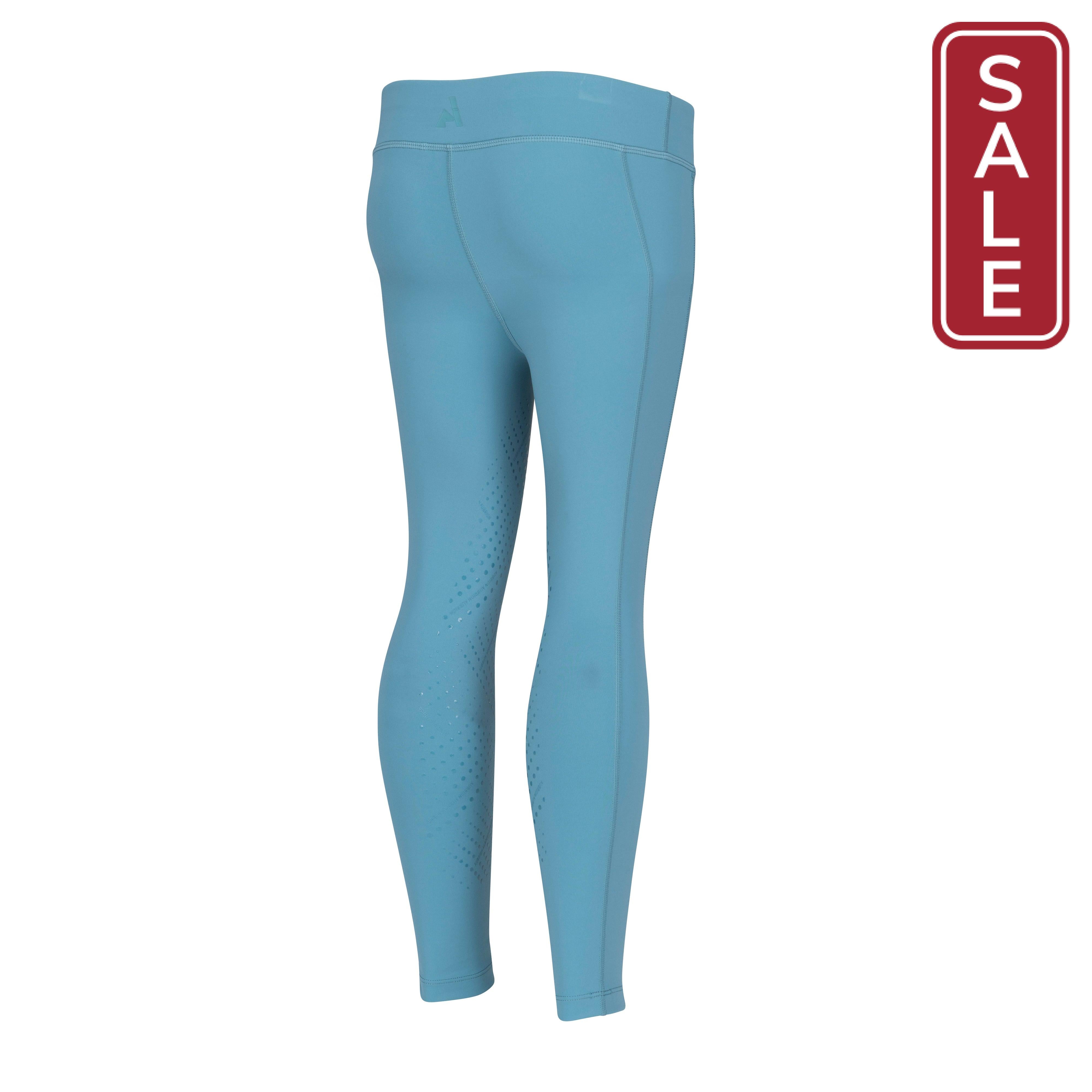 Shires Aubrion Kid's React Non-Stop Tights-Breeches-Pegasus-Haze-7-8 Years-Evolution Equestrian Co.