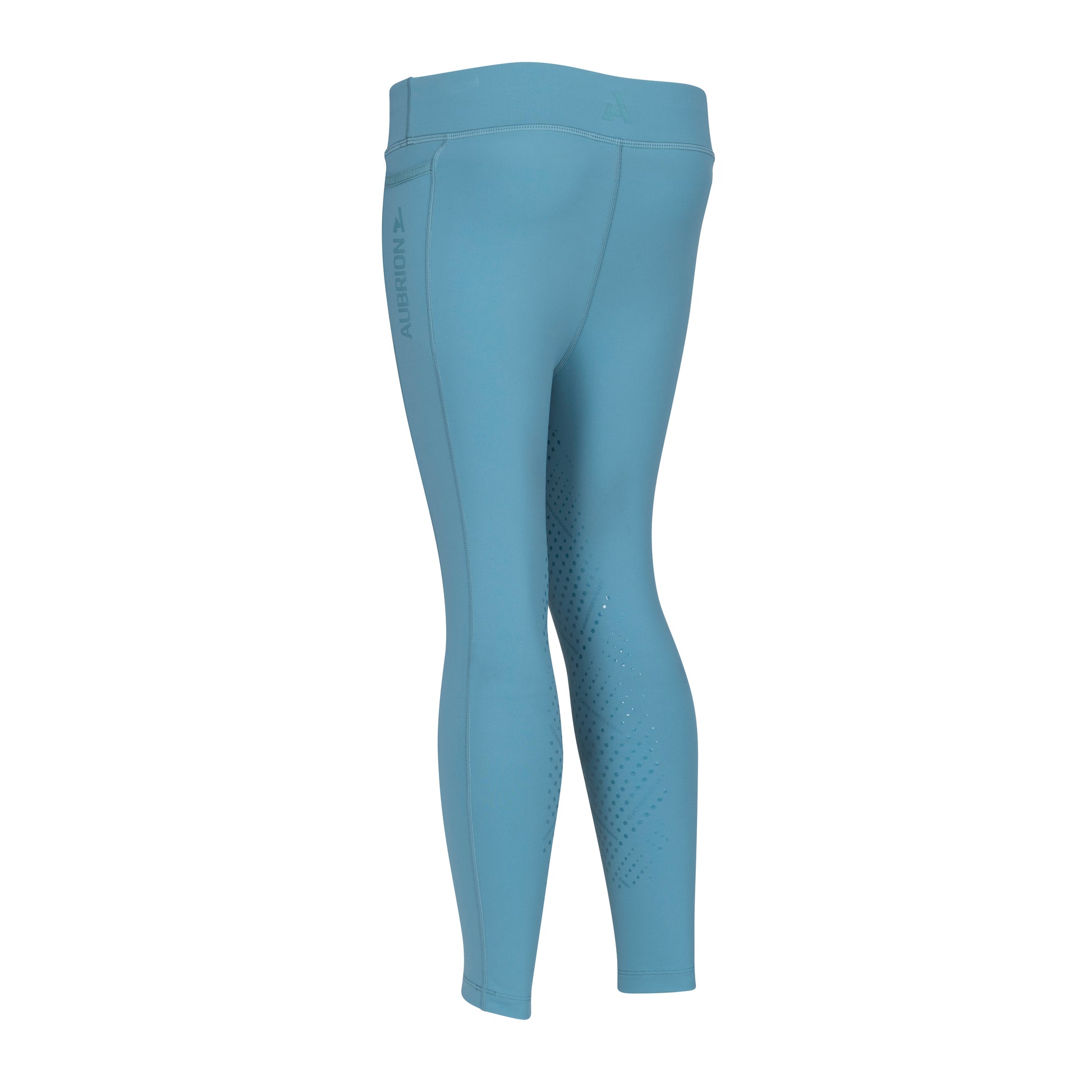 Shires Aubrion Kid's React Non-Stop Tights-Breeches-Pegasus-Haze-7-8 Years-Evolution Equestrian Co.