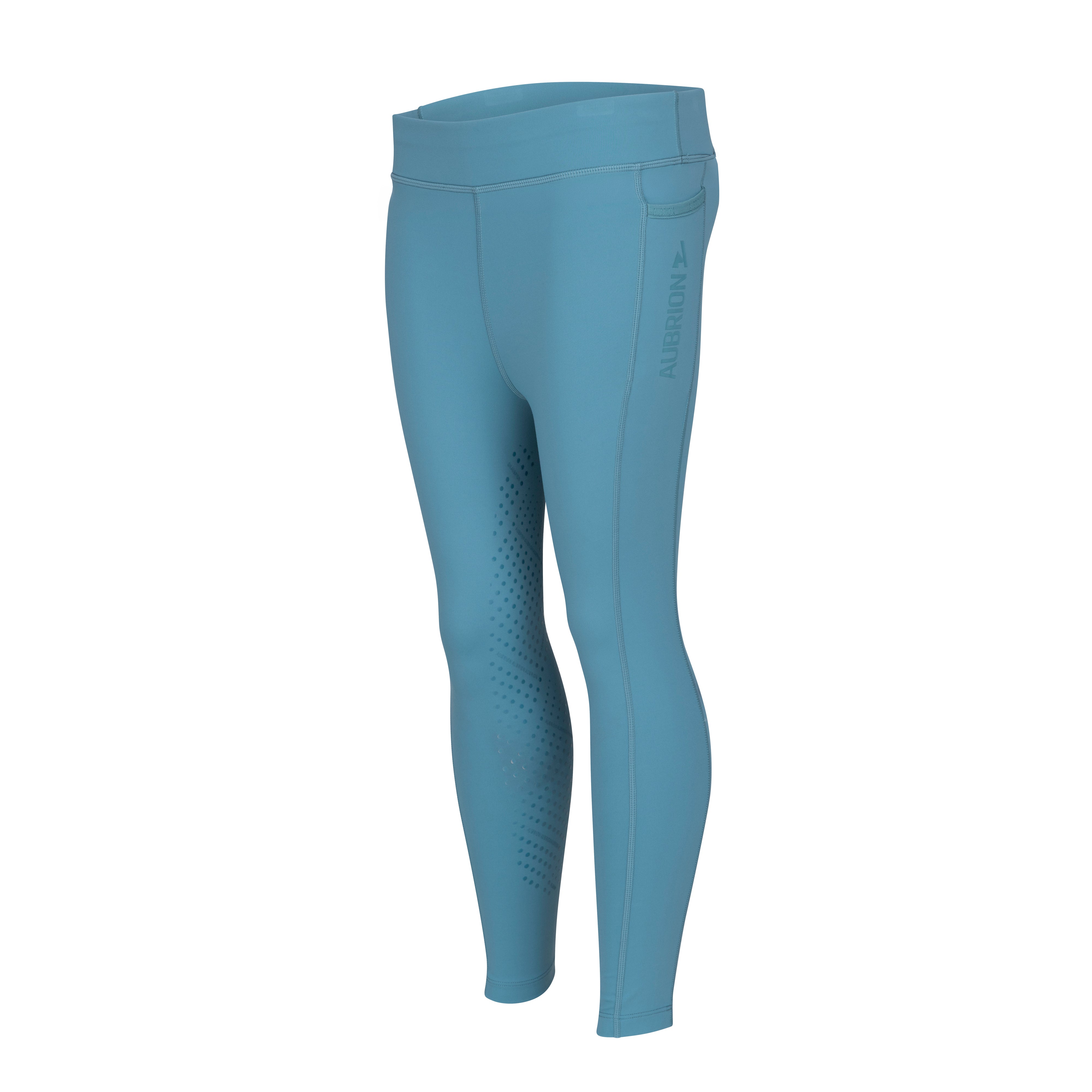 Shires Aubrion Kid's React Non-Stop Tights-Breeches-Pegasus-Haze-7-8 Years-Evolution Equestrian Co.