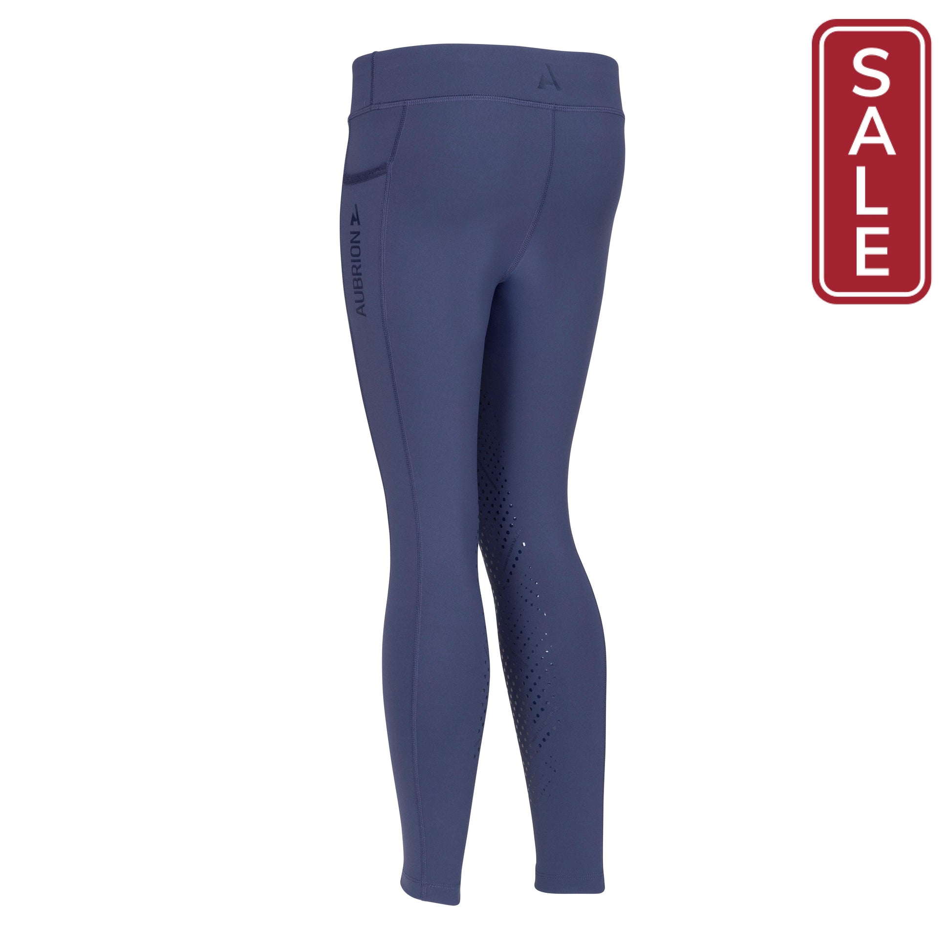 Shires Aubrion Kid's React Non-Stop Tights-Breeches-Pegasus-Haze-7-8 Years-Evolution Equestrian Co.