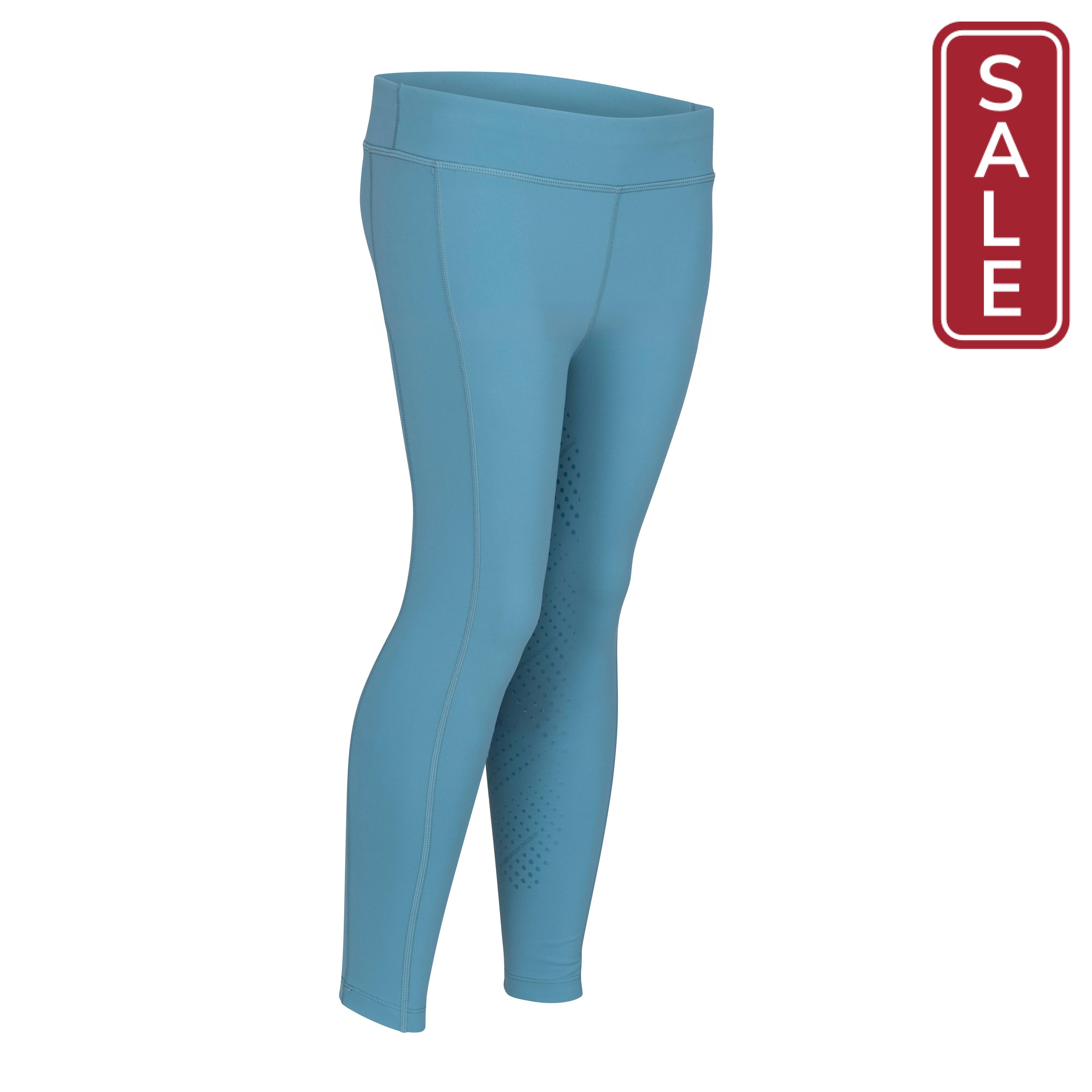 Shires Aubrion Kid's React Non-Stop Tights-Breeches-Pegasus-Haze-7-8 Years-Evolution Equestrian Co.