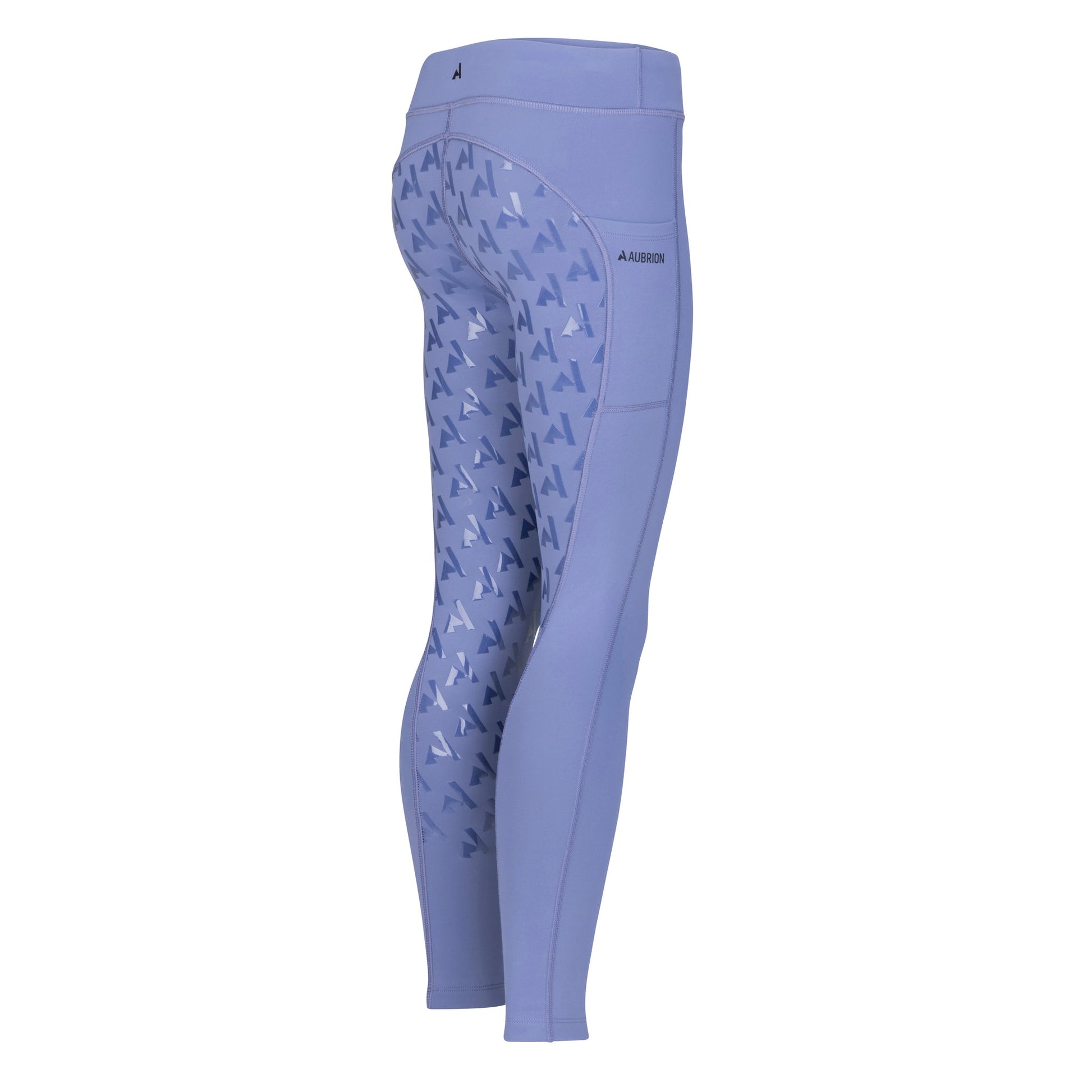 Shires Aubrion Kids Shield Winter Riding Tights-Breeches-Pegasus-Sky Blue-7-8 Years Old-Evolution Equestrian Co.