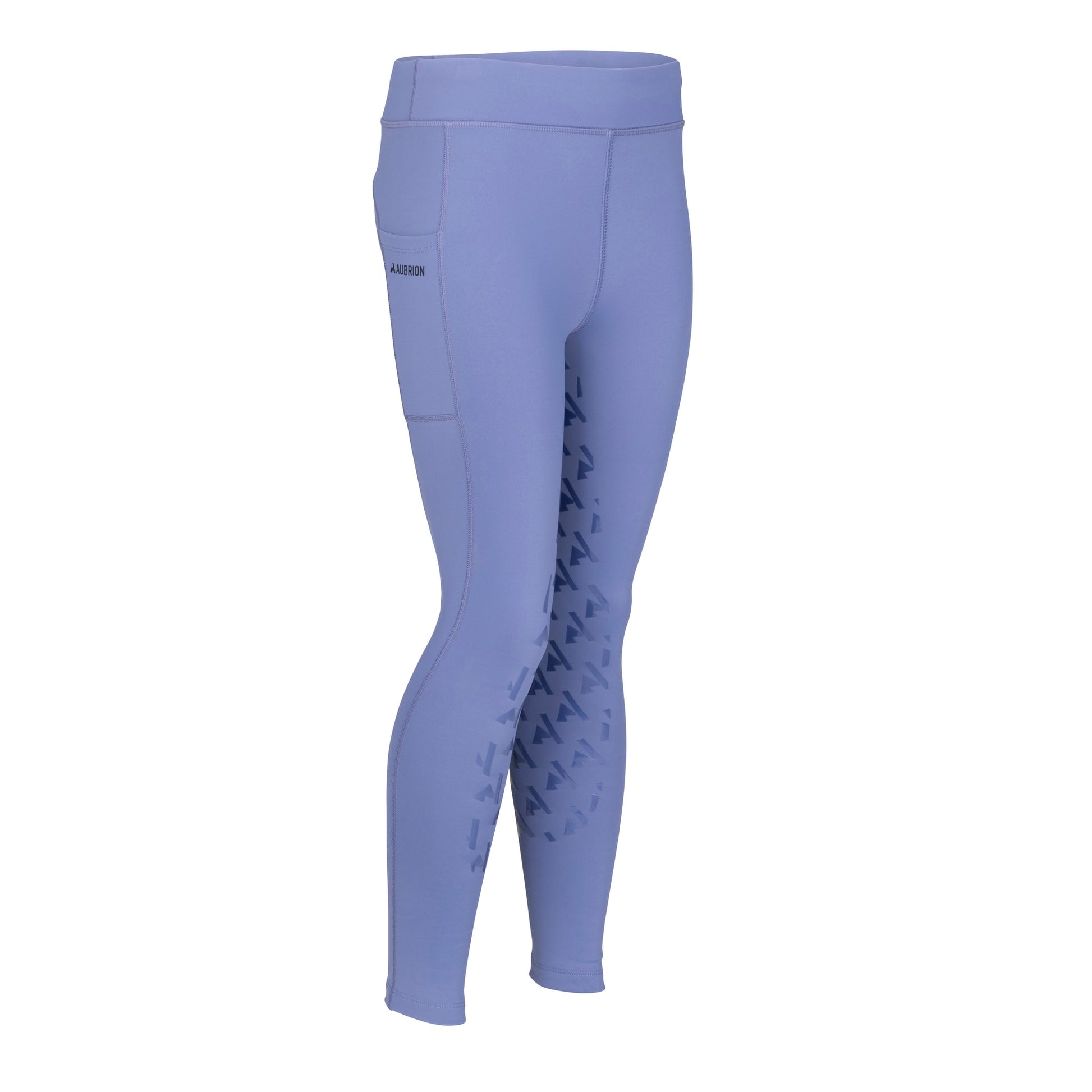 Shires Aubrion Kids Shield Winter Riding Tights-Breeches-Pegasus-Sky Blue-7-8 Years Old-Evolution Equestrian Co.