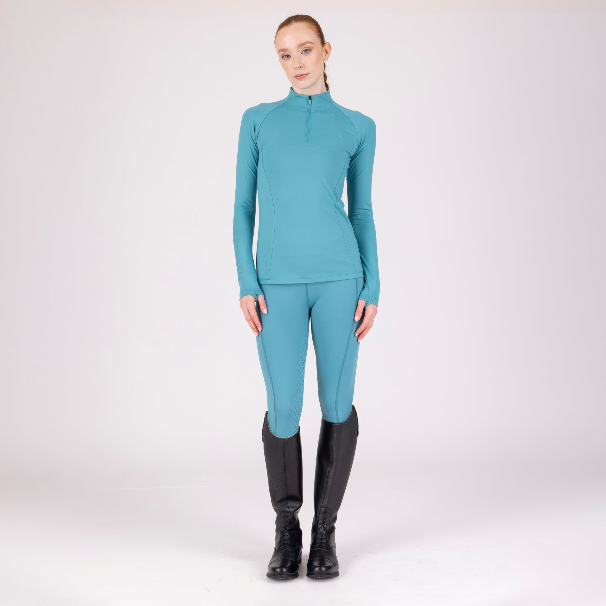 Shires Aubrion React Long Sleeve Shirt-Riding Shirts-Pegasus-Midnight-XXSmall-Evolution Equestrian Co.