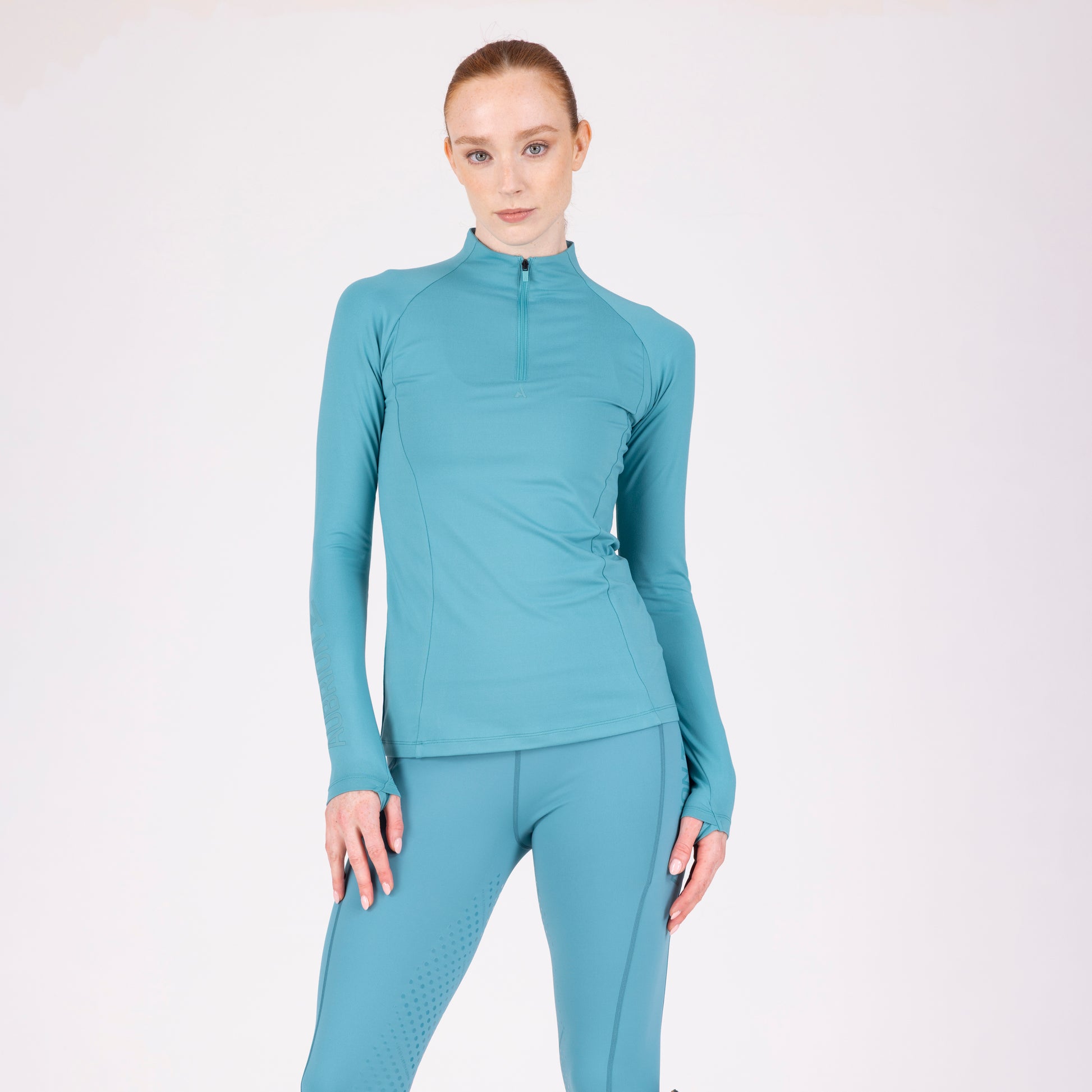 Shires Aubrion React Long Sleeve Shirt-Riding Shirts-Pegasus-Haze-XXSmall-Evolution Equestrian Co.