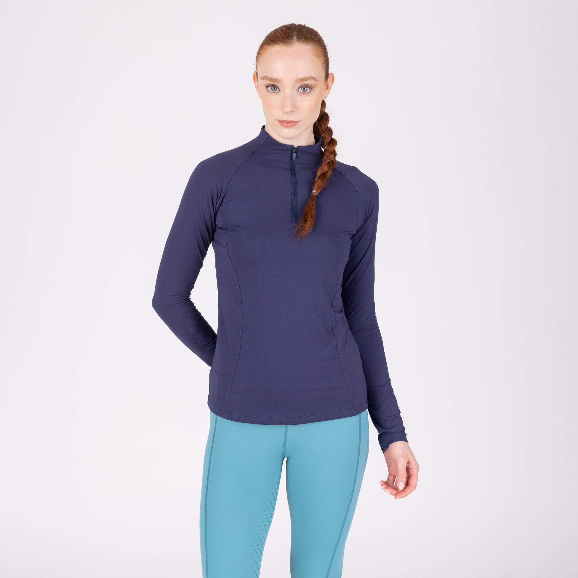 Shires Aubrion React Long Sleeve Shirt-Riding Shirts-Pegasus-Midnight-XXSmall-Evolution Equestrian Co.
