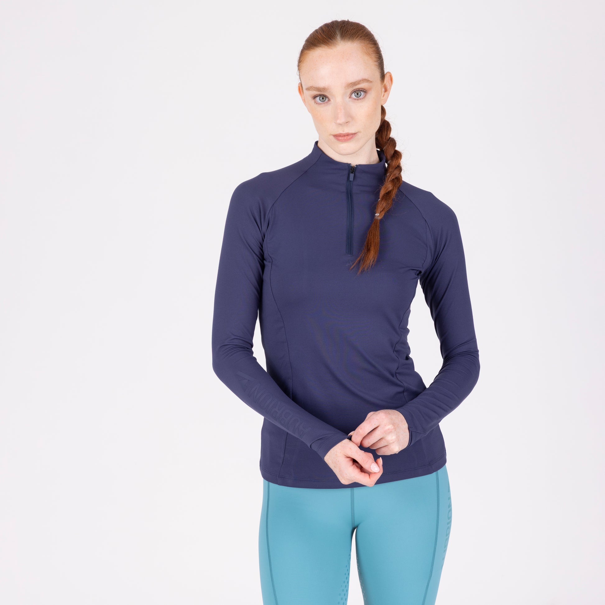 Shires Aubrion React Long Sleeve Shirt-Riding Shirts-Pegasus-Midnight-XXSmall-Evolution Equestrian Co.