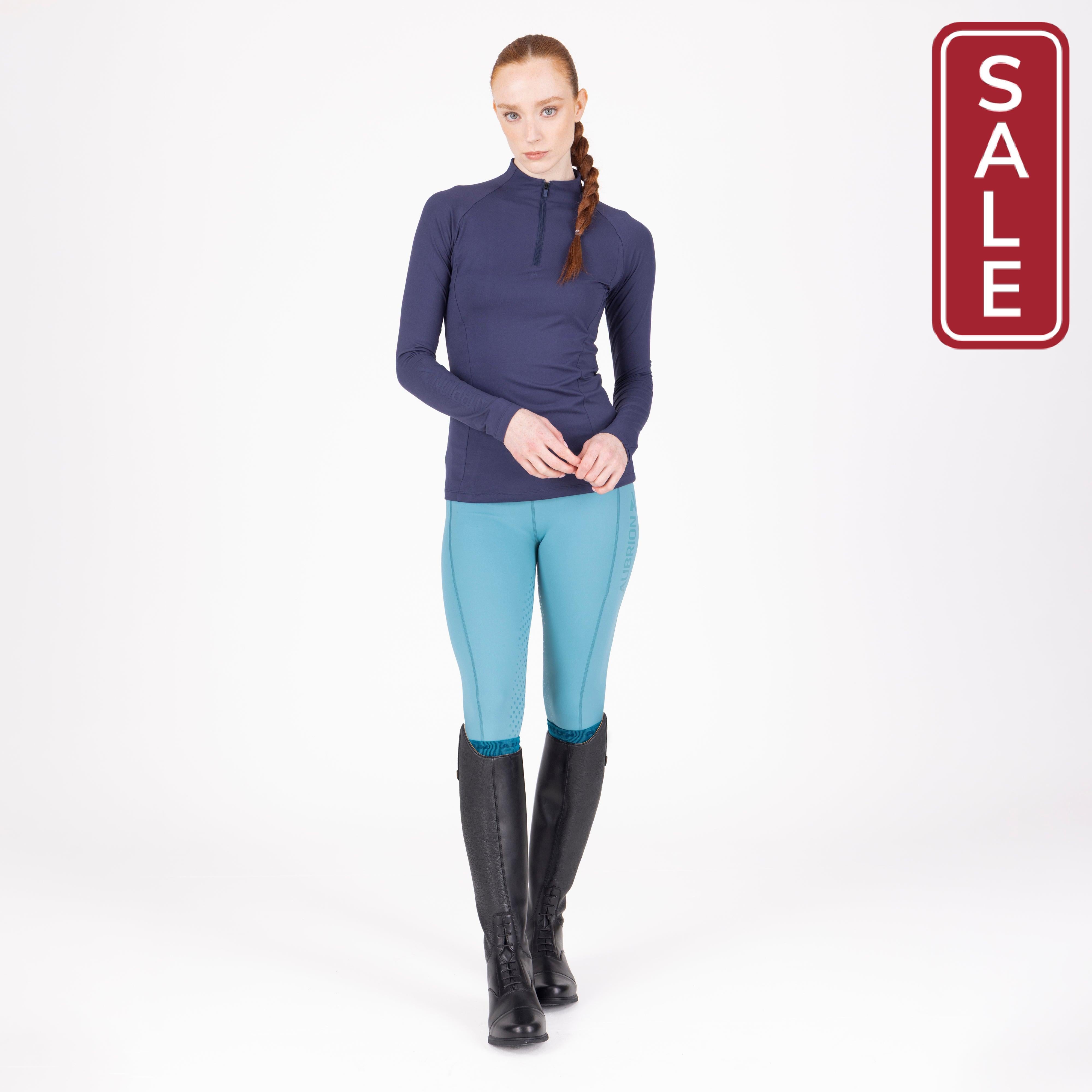 Shires Aubrion React Long Sleeve Shirt-Riding Shirts-Pegasus-Midnight-XXSmall-Evolution Equestrian Co.