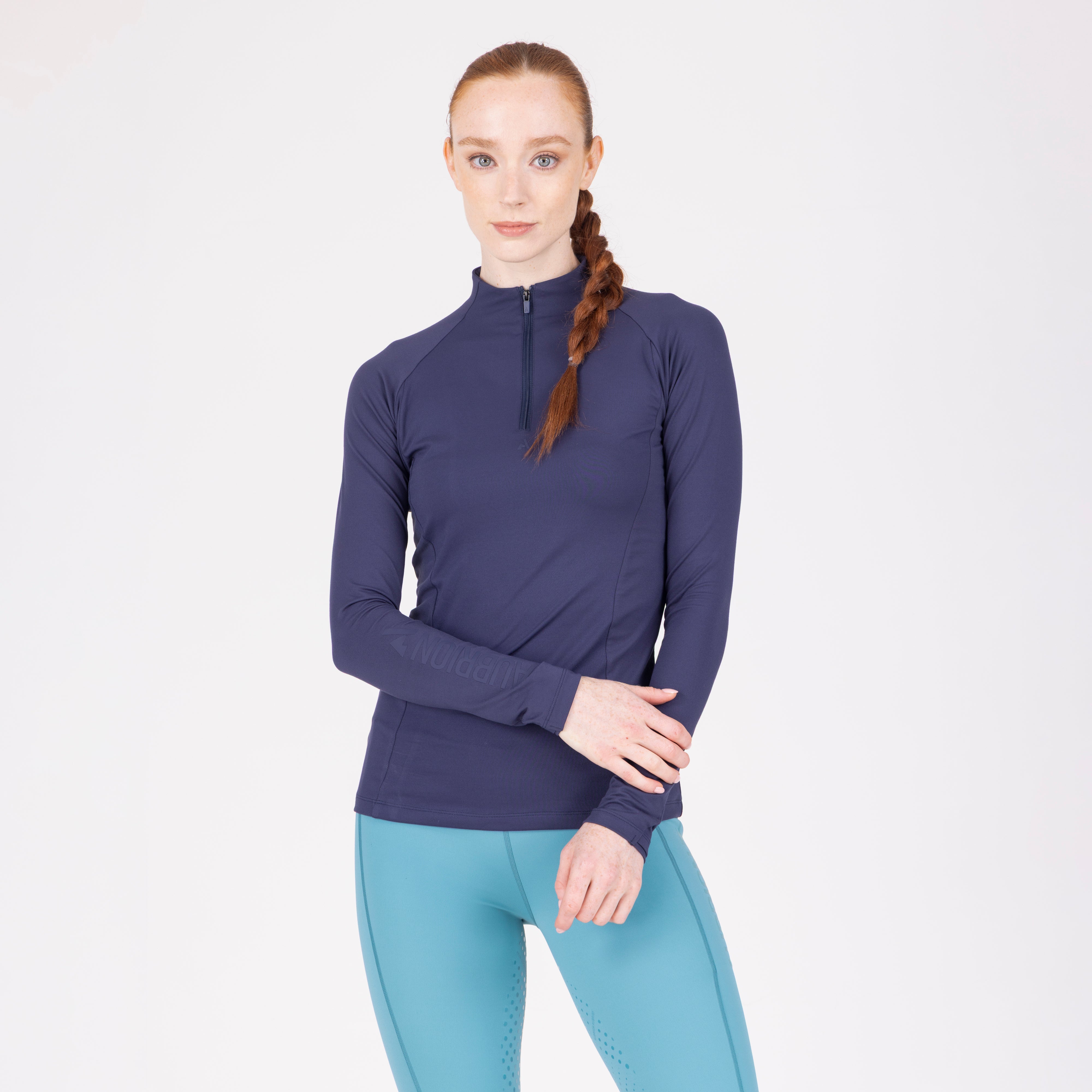 Shires Aubrion React Long Sleeve Shirt-Riding Shirts-Pegasus-Midnight-XXSmall-Evolution Equestrian Co.