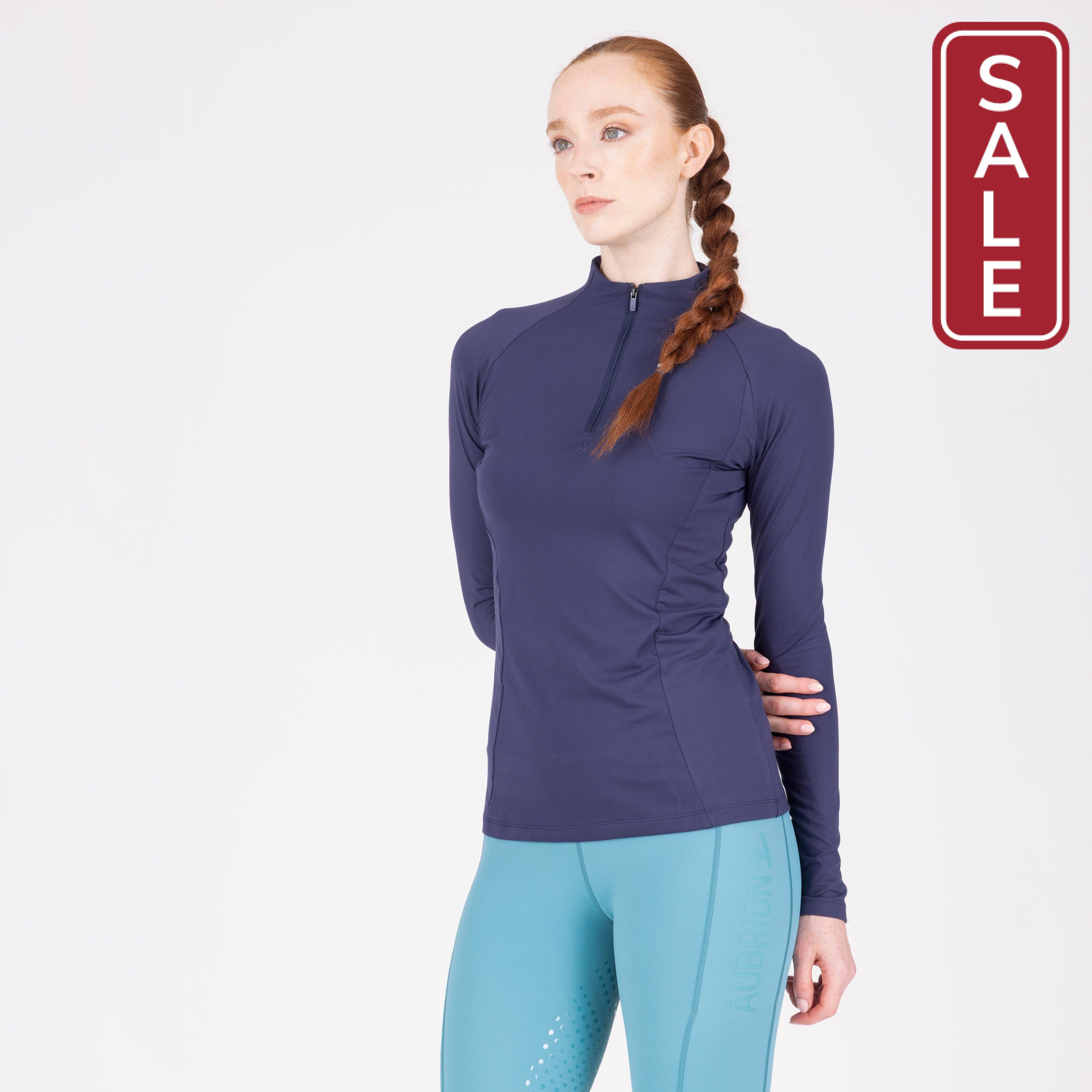 Shires Aubrion React Long Sleeve Shirt-Riding Shirts-Pegasus-Midnight-XXSmall-Evolution Equestrian Co.