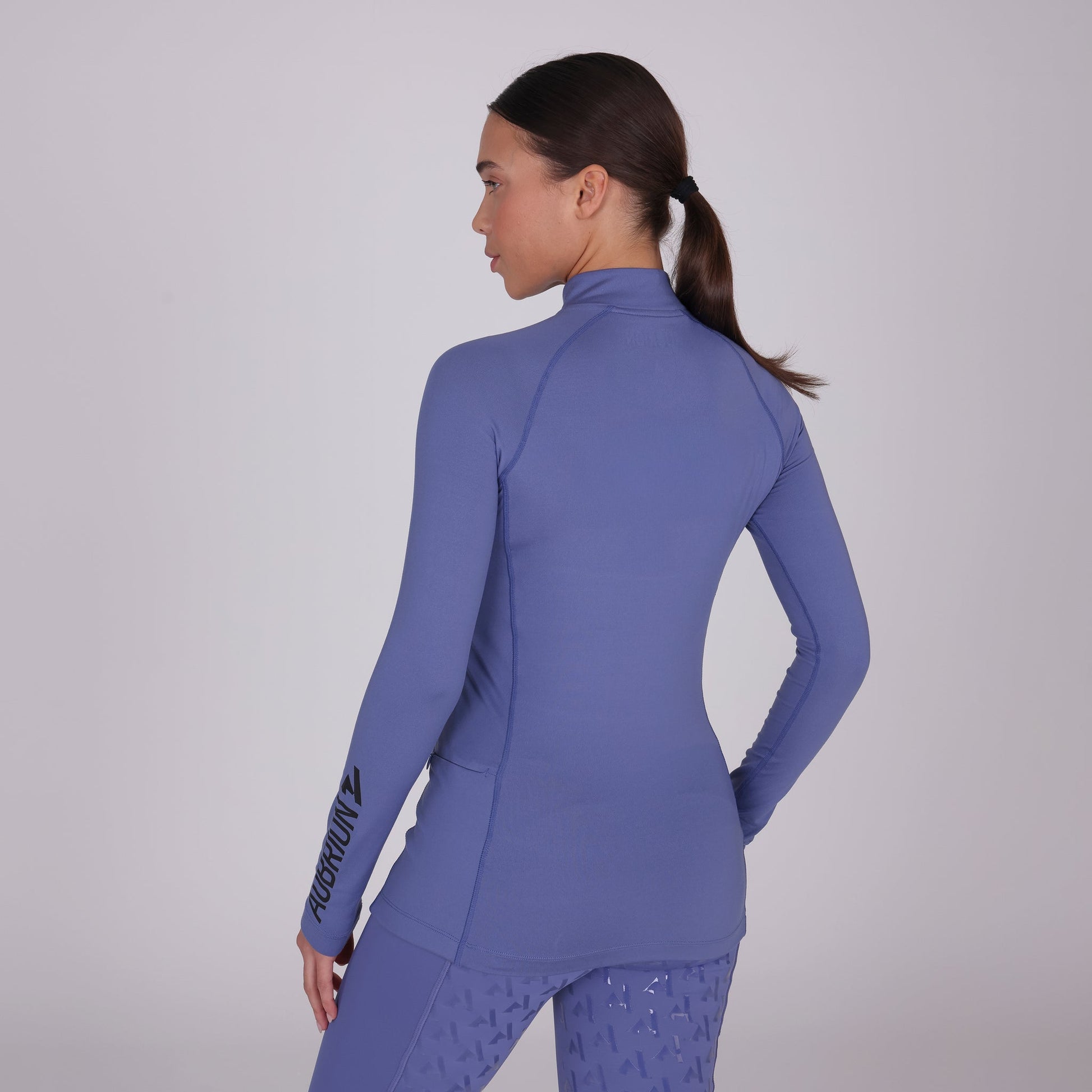 Shires Aubrion Child's React Winter Base Layer-Riding Shirts-Pegasus-Sky Blue-7-8 Years Old-Evolution Equestrian Co.