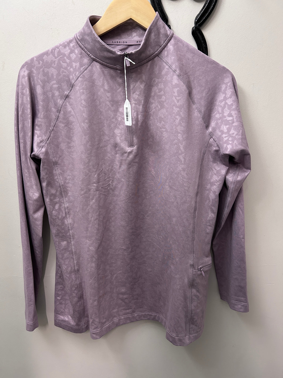 Shires Aubrion Revive Long Sleeve Base Layer Mauve Large-Riding Shirts-Consignment-Evolution Equestrian Co.