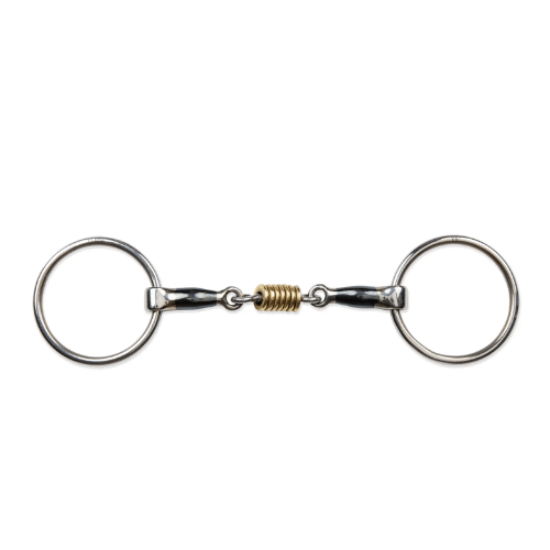 Shires Blue Sweet Iron Loose Ring with Brass Rollers-Bit-Pegasus-5