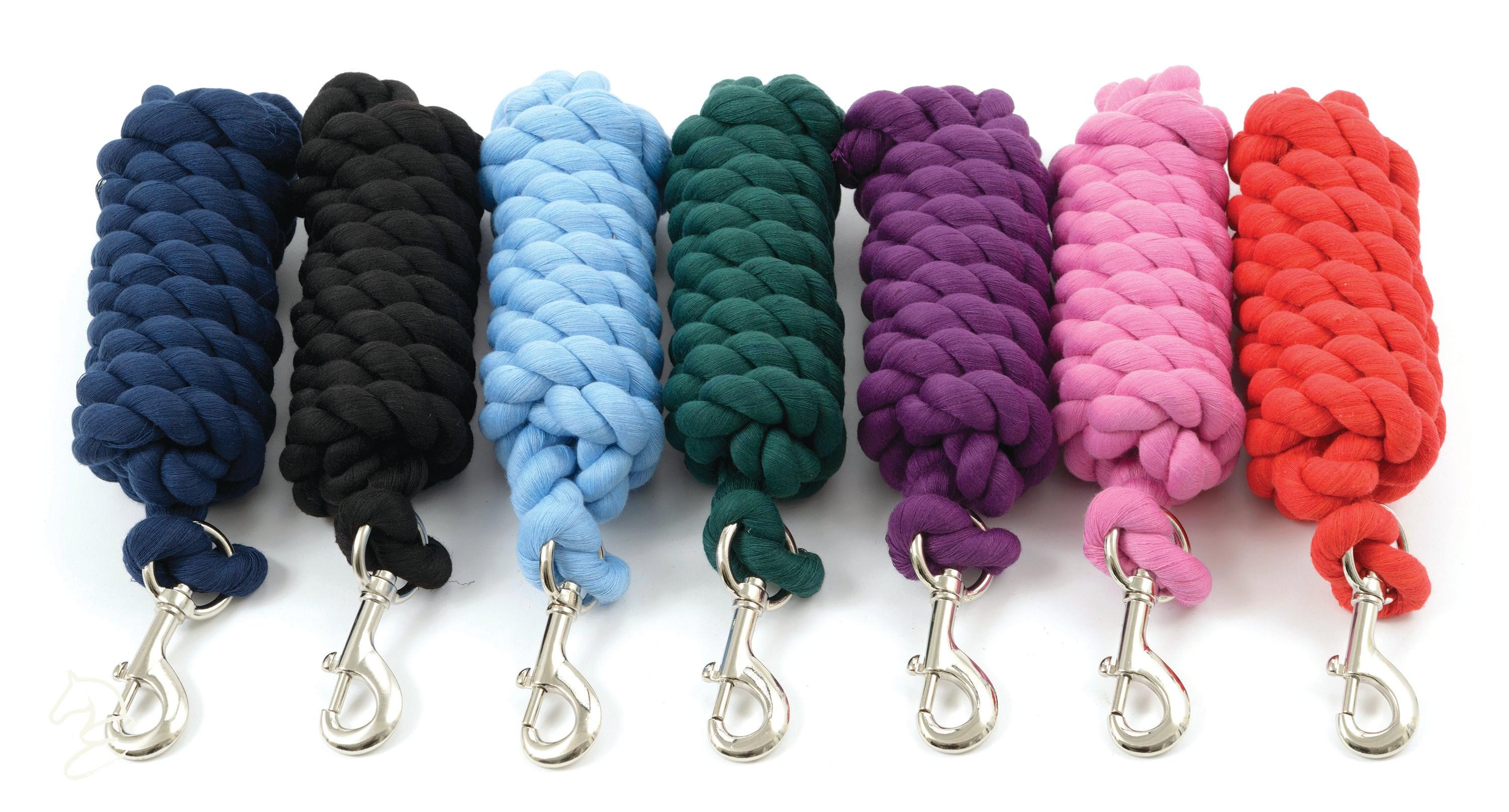 Shires Cotton Lead Rope-Lead Rope-Pegasus-Black-Evolution Equestrian Co.
