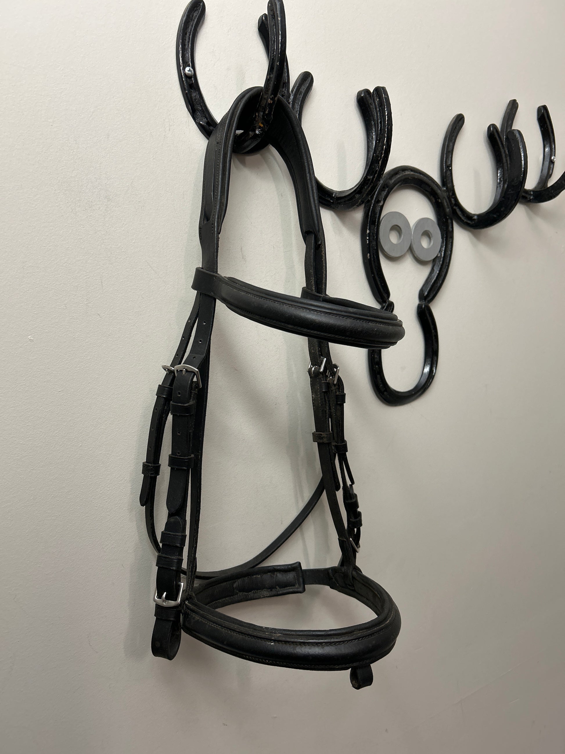 Shires Dressage Bridle Black Full-Bridle-Consignment-Evolution Equestrian Co.