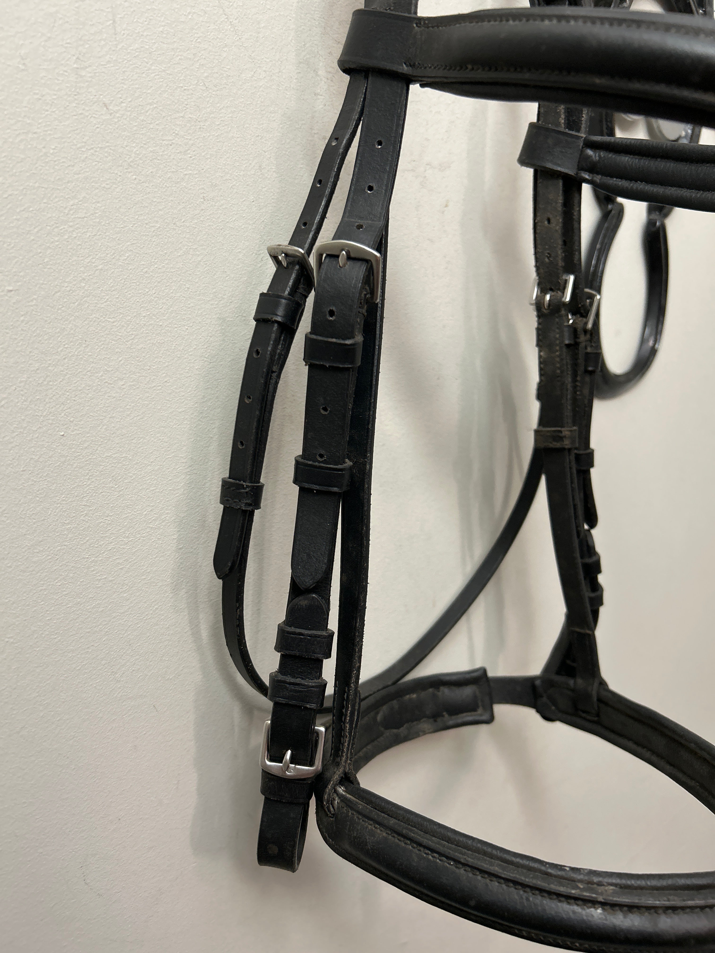 Shires Dressage Bridle Black Full-Bridle-Consignment-Evolution Equestrian Co.