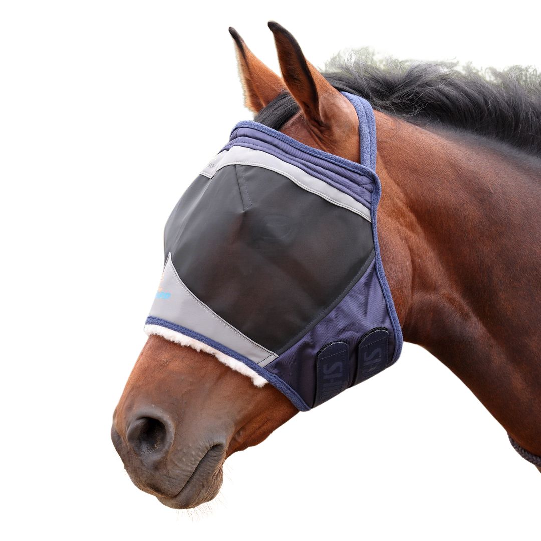 Shires Fine Mesh Earless Fly Mask-Fly Mask-Pegasus-Small Pony-Jet Black-Evolution Equestrian Co.
