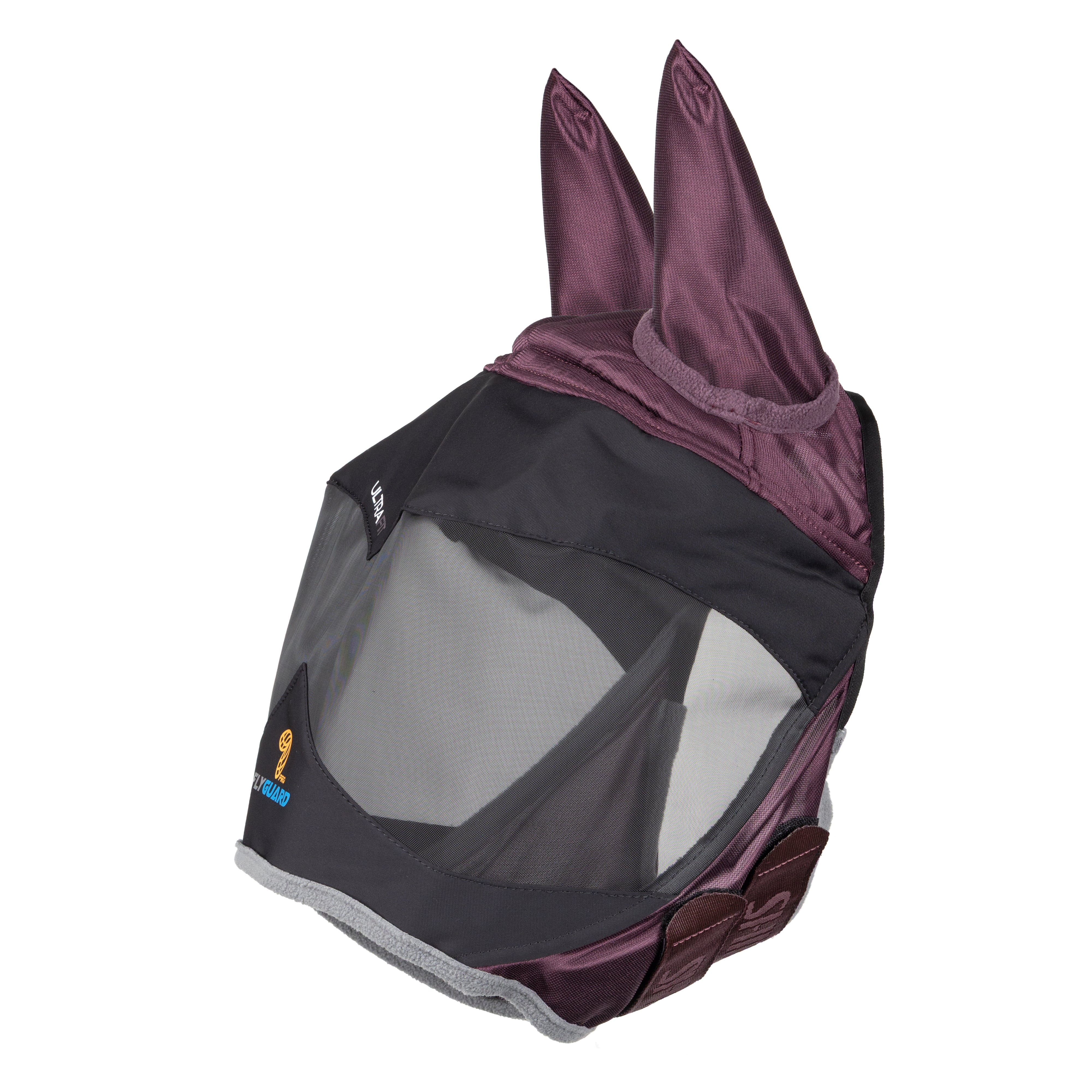 Shires FlyGuard Pro Deluxe Fly Mask with Ears-Fly Mask-Pegasus-Pony-Black Cherry-Evolution Equestrian Co.