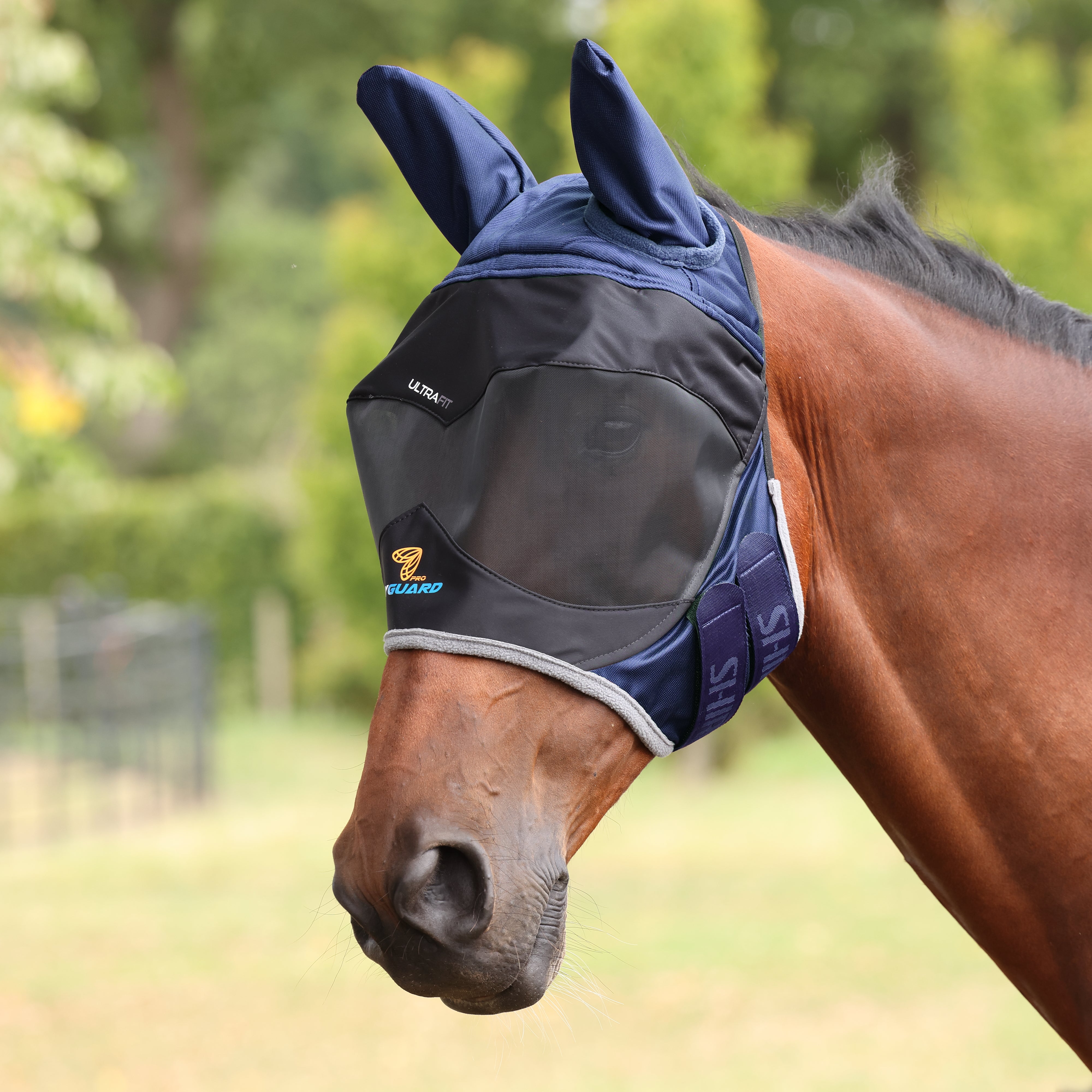Shires FlyGuard Pro Deluxe Fly Mask with Ears-Fly Mask-Pegasus-Pony-Black Cherry-Evolution Equestrian Co.