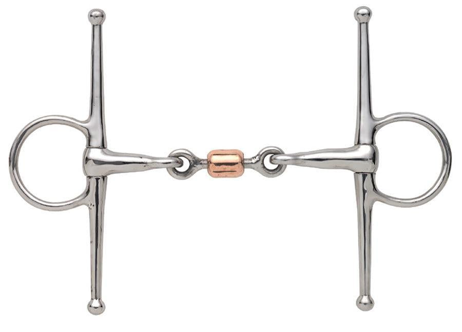 Shires Full Cheek Snaffle with Copper Peanut Bit-Bit-Pegasus-5"-Evolution Equestrian Co.