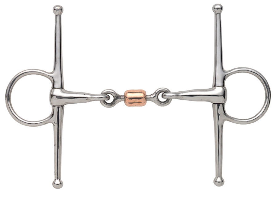 Shires Full Cheek Snaffle with Copper Peanut Bit-Bit-Pegasus-5