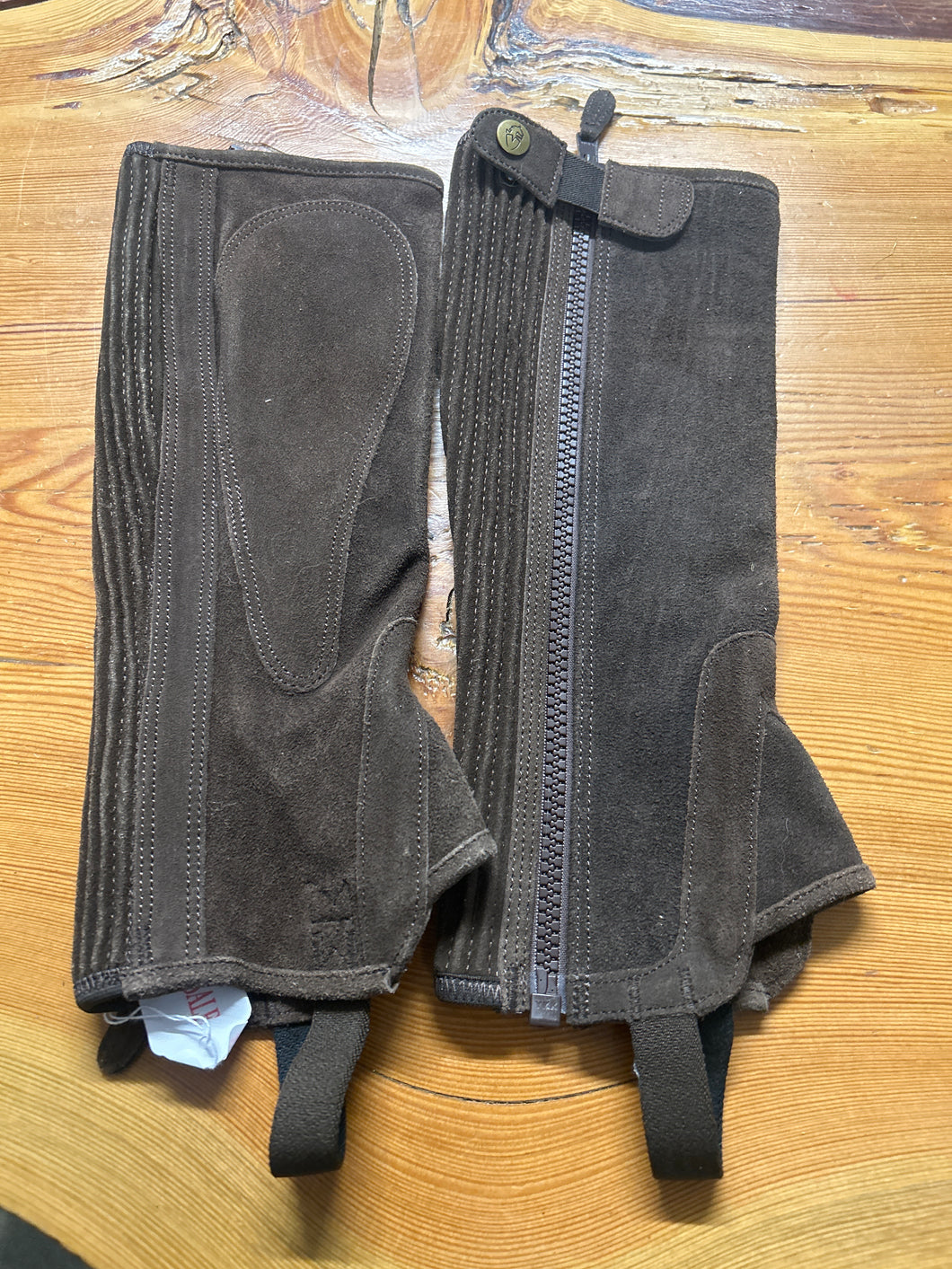 Shires Moretta Suede Kids Half Chaps XL-Half Chaps-Consignment-Evolution Equestrian Co.