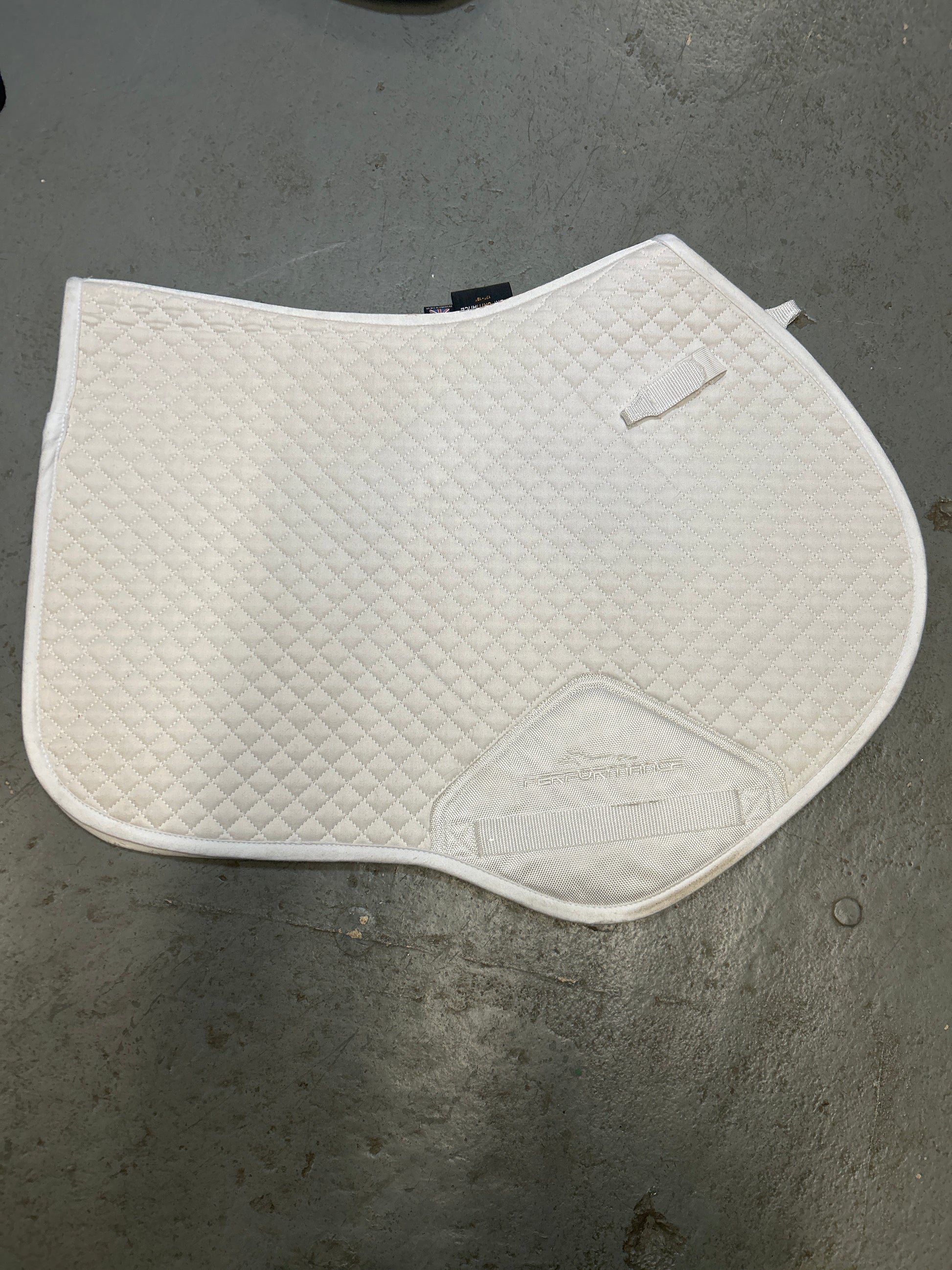 Shires Performance White English Saddle Pad-English Saddle Pad-Consignment-Evolution Equestrian Co.