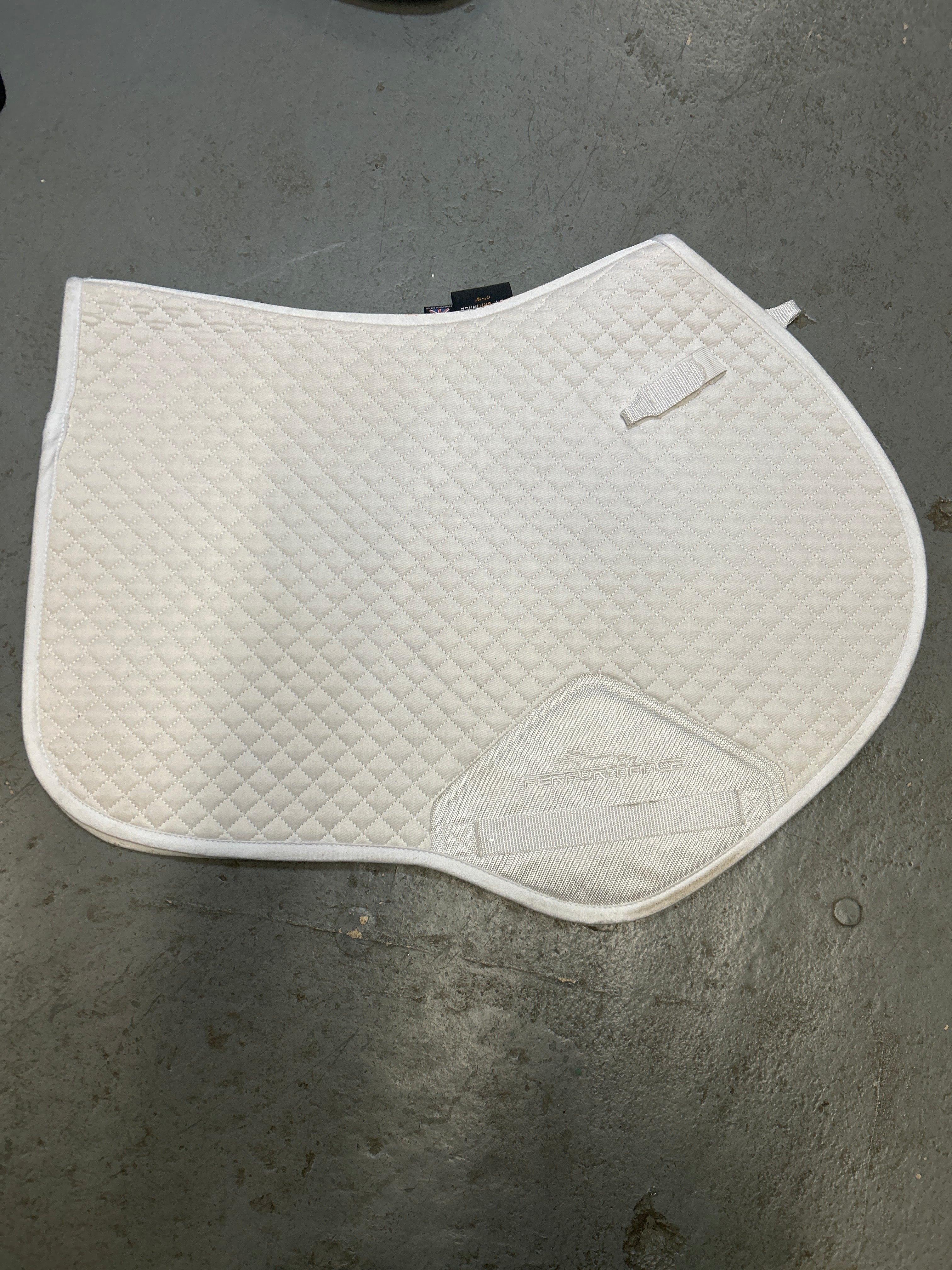 Shires Performance White English Saddle Pad-English Saddle Pad-Consignment-Evolution Equestrian Co.