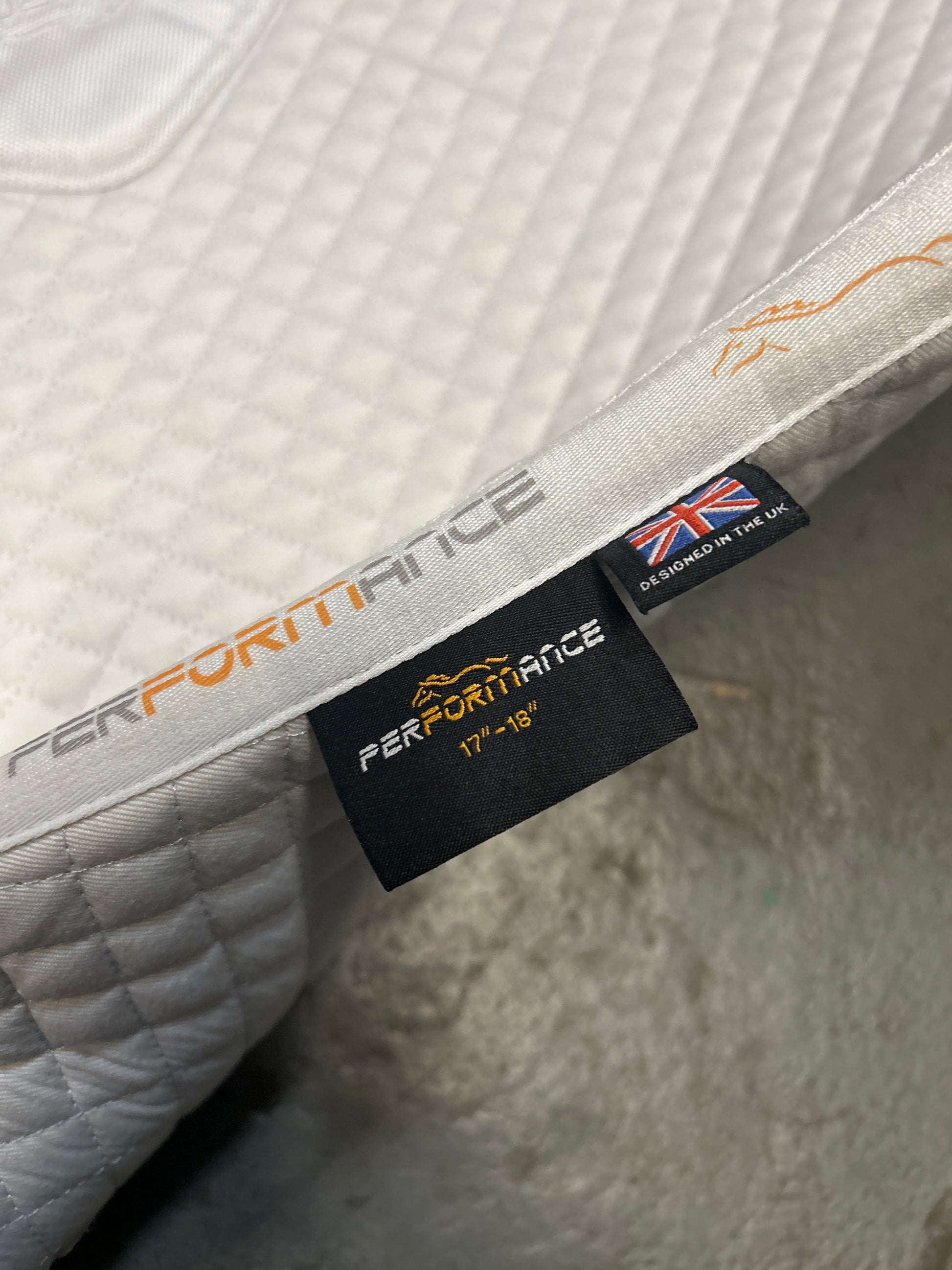Shires Performance White English Saddle Pad-English Saddle Pad-Consignment-Evolution Equestrian Co.