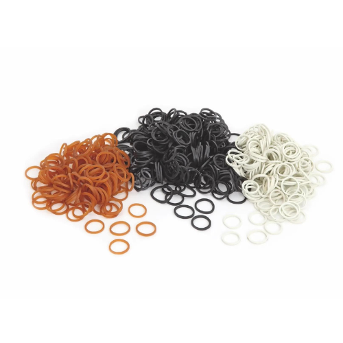 Shires Rubber Braiding Bands-Horse Grooming-Pegasus-Black-Evolution Equestrian Co.