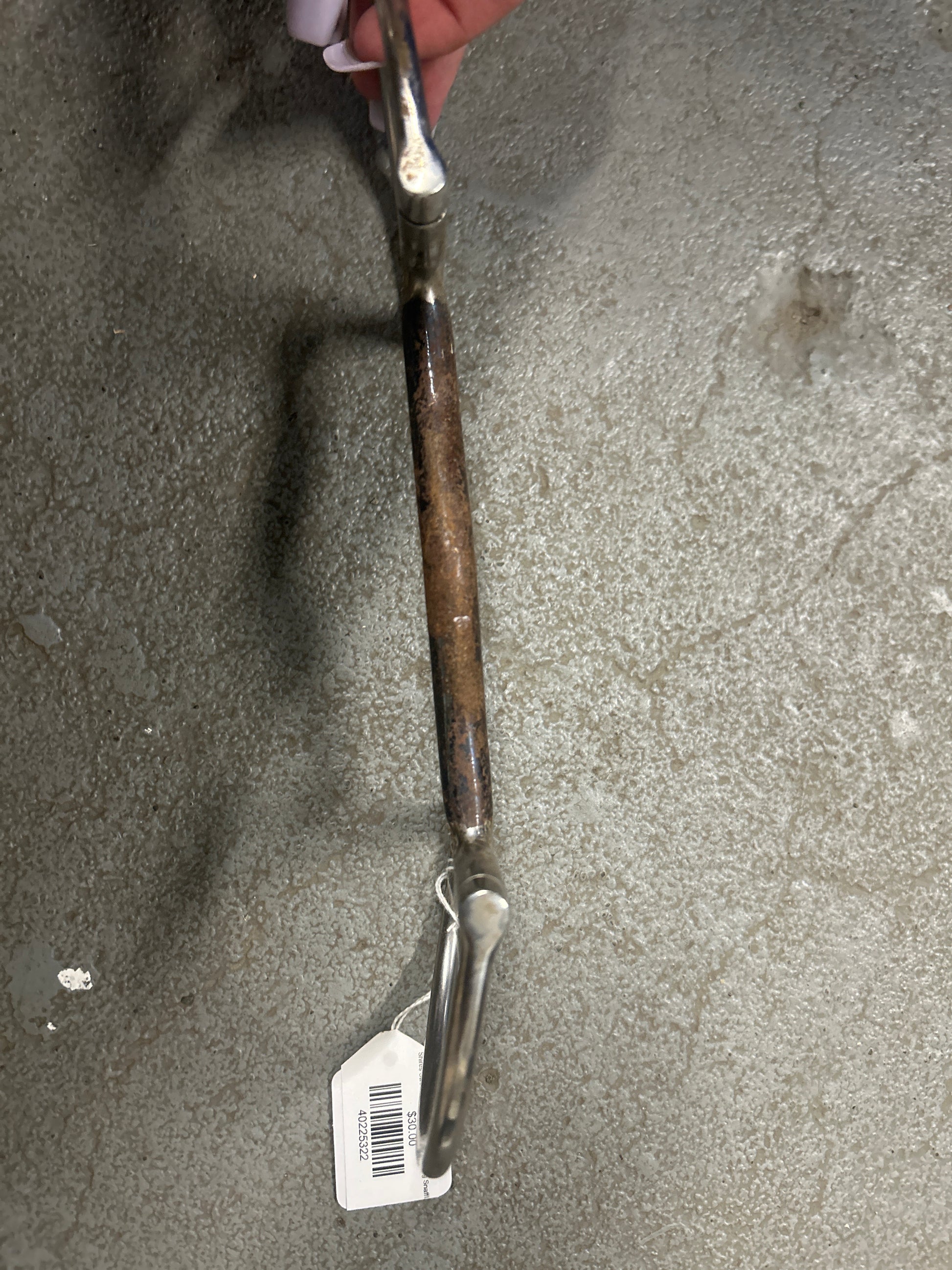 Shires Sweet Iron Mullen Mouth Dee Ring Snaffle 5"-Bit-Consignment-Evolution Equestrian Co.