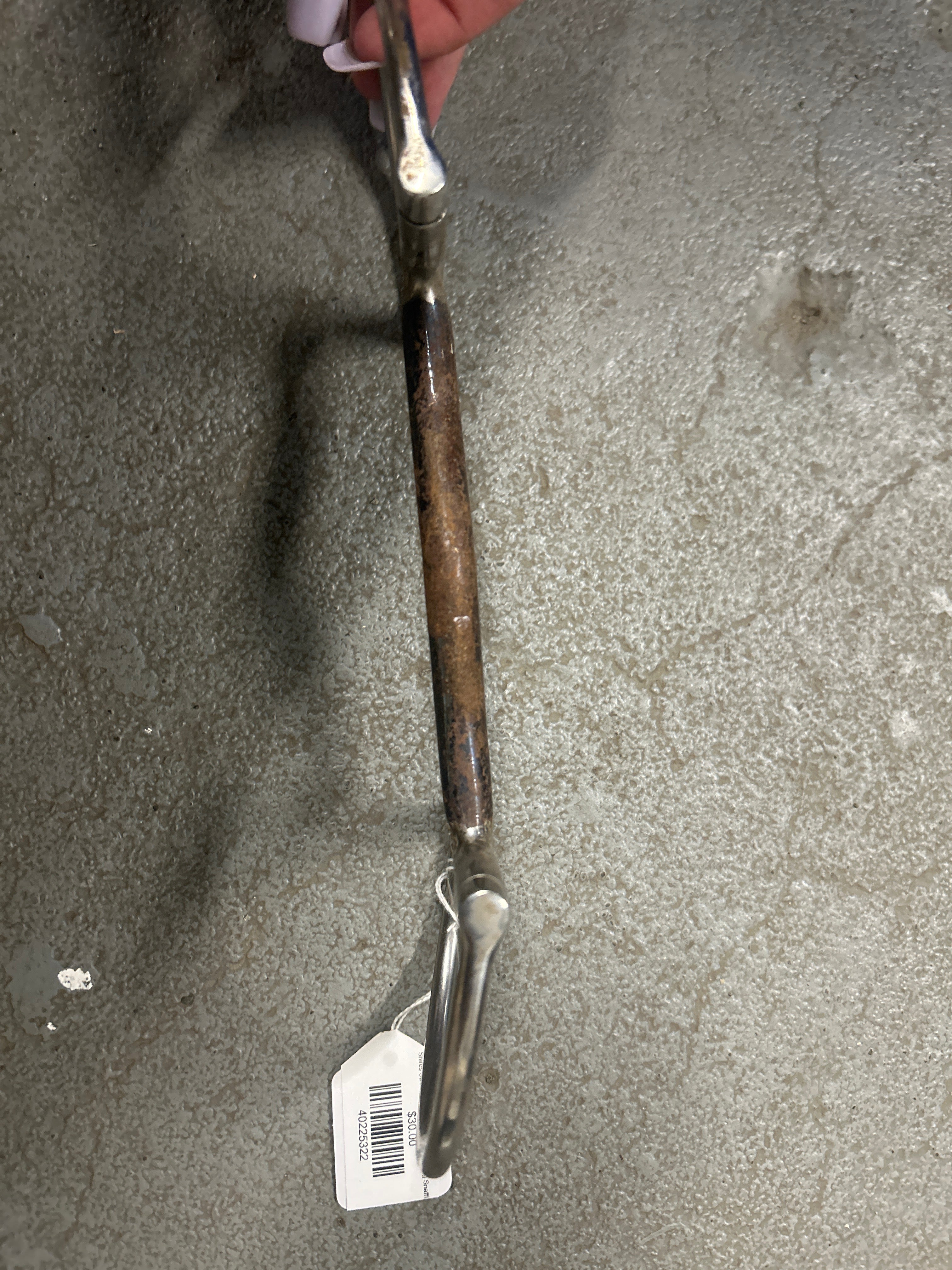 Shires Sweet Iron Mullen Mouth Dee Ring Snaffle 5"-Bit-Consignment-Evolution Equestrian Co.